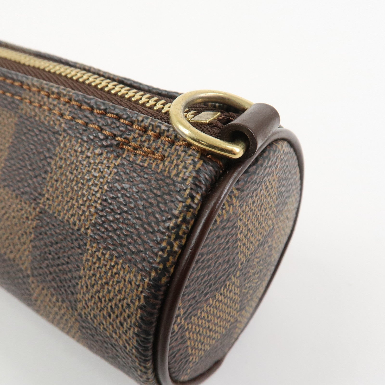 Louis Vuitton Damier Leather Mini Pouch for Papillon Bag Brown