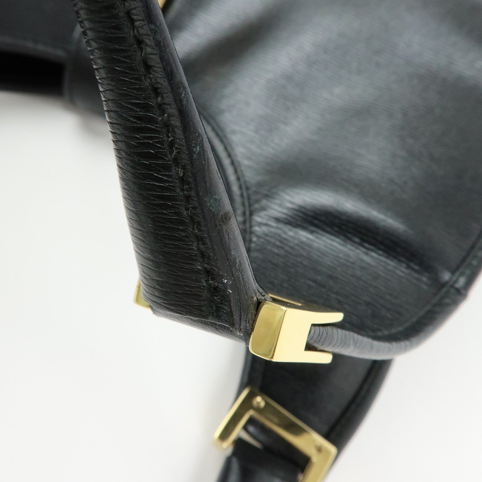 GUCCI Jackie Leather Shoulder Bag Hand Bag Black 002.1067