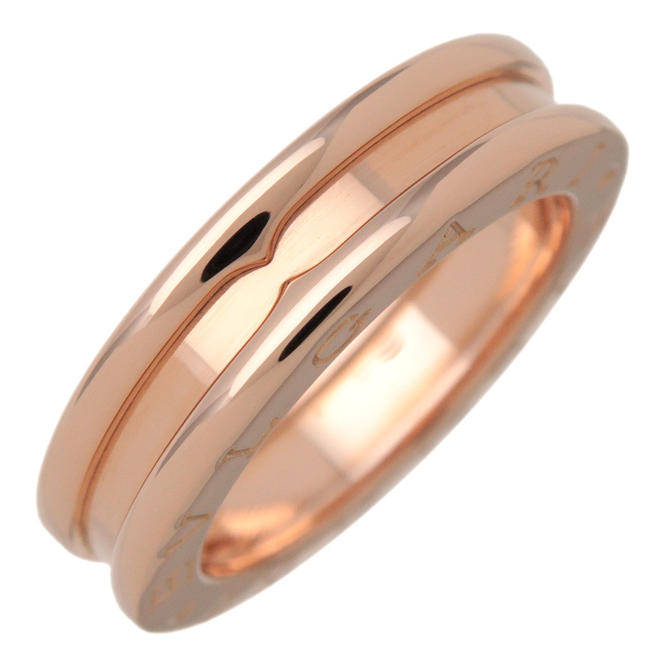 BVLGARI B-Zero1 1Band Ring K18 750PG #49 US5 HK11 Rose Gold
