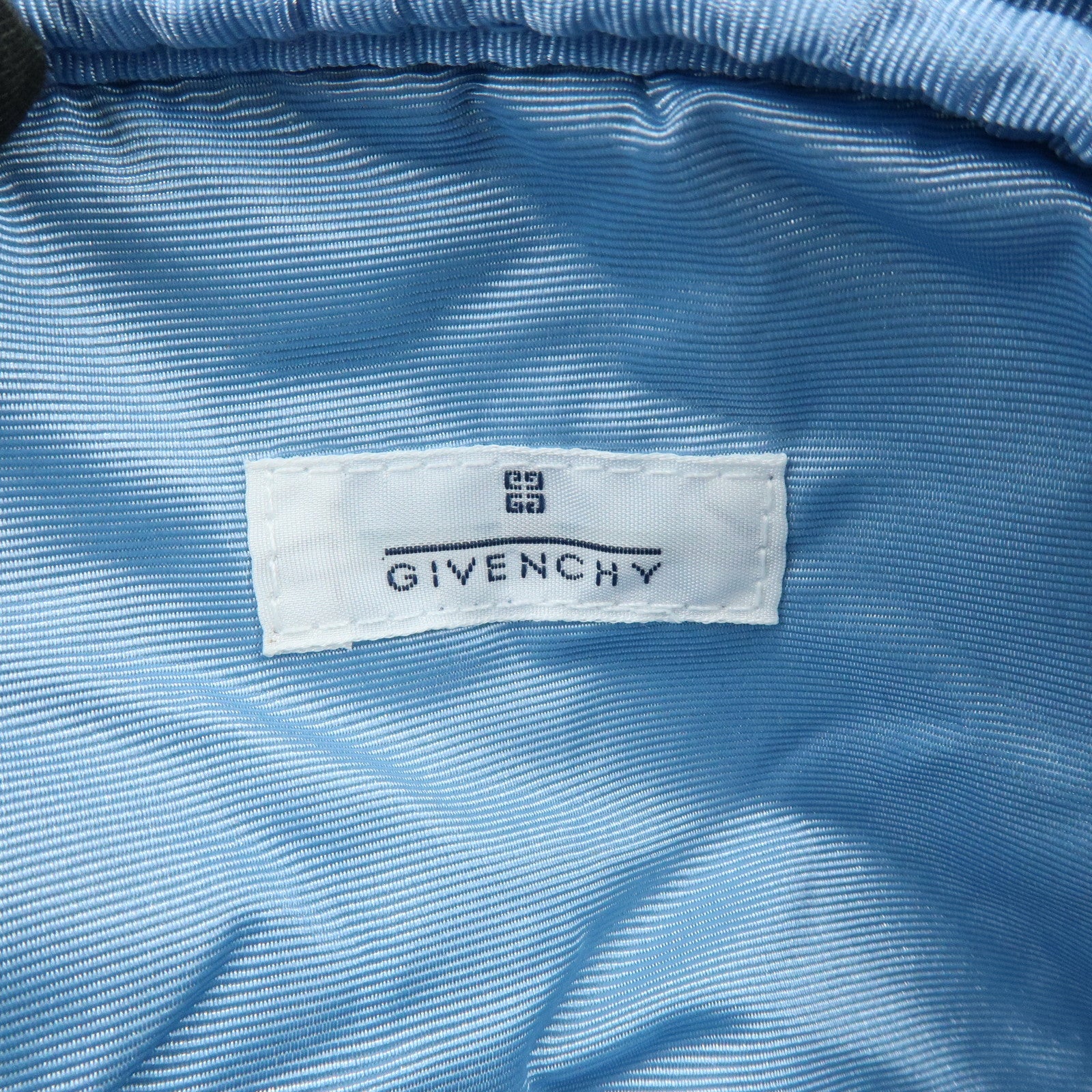 CELINE GIVENCY Set of 2 Canvas Pouch Cosmetic Case Light Green Blue