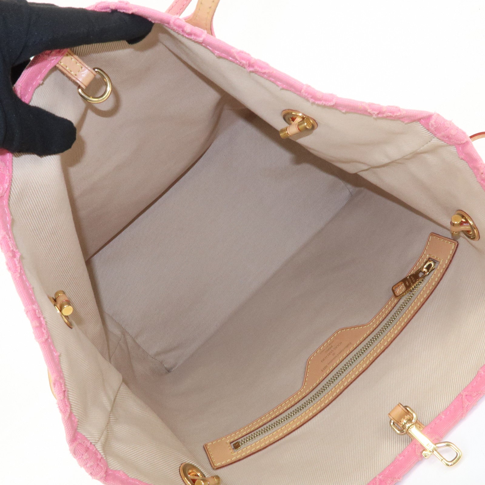 Louis Vuitton Monogram Stone Neverfull MM Tote Bag Shoulder Bag Rose M40834