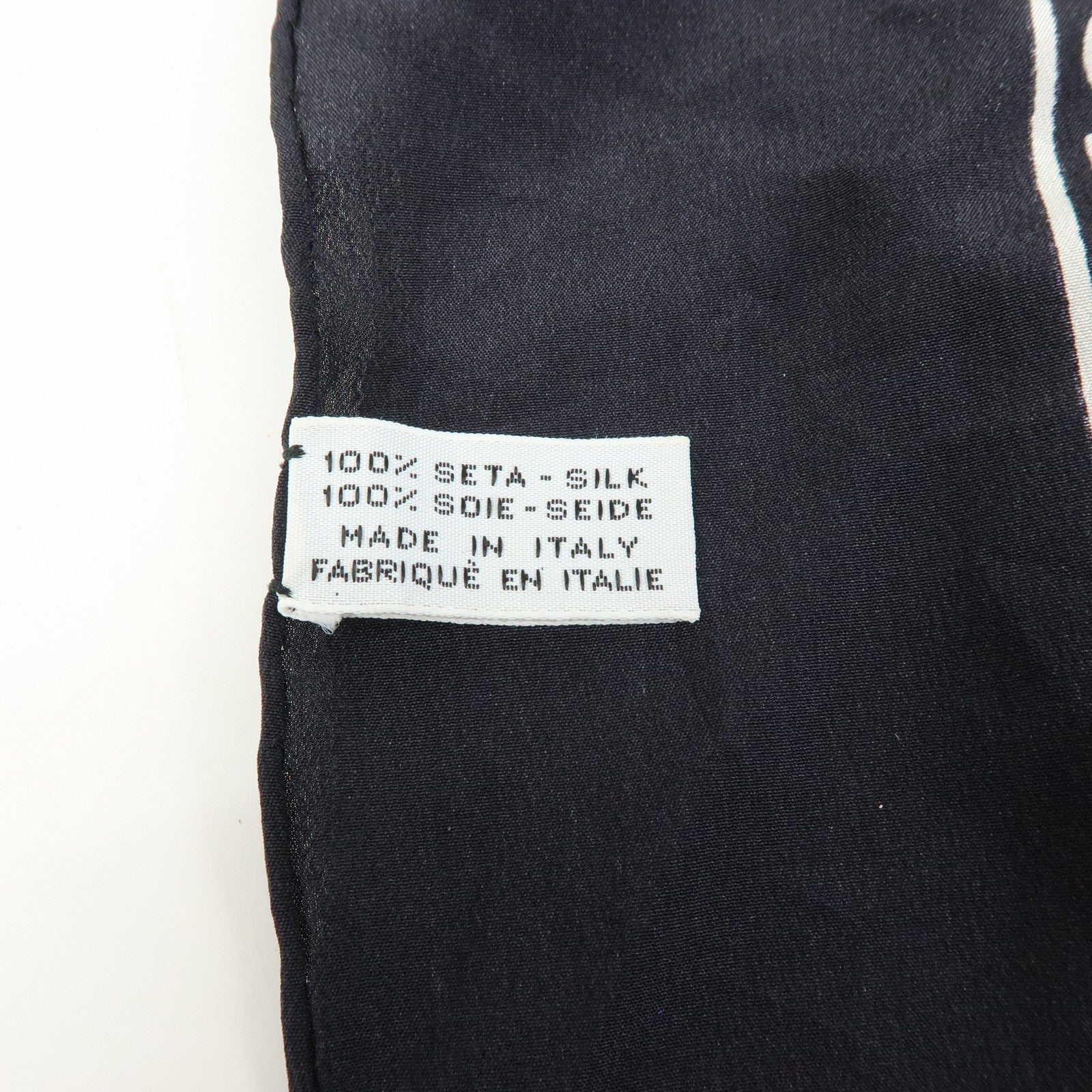 CHANEL COCO Mark Silk 100% Scarf 85×85 Black Multicolor