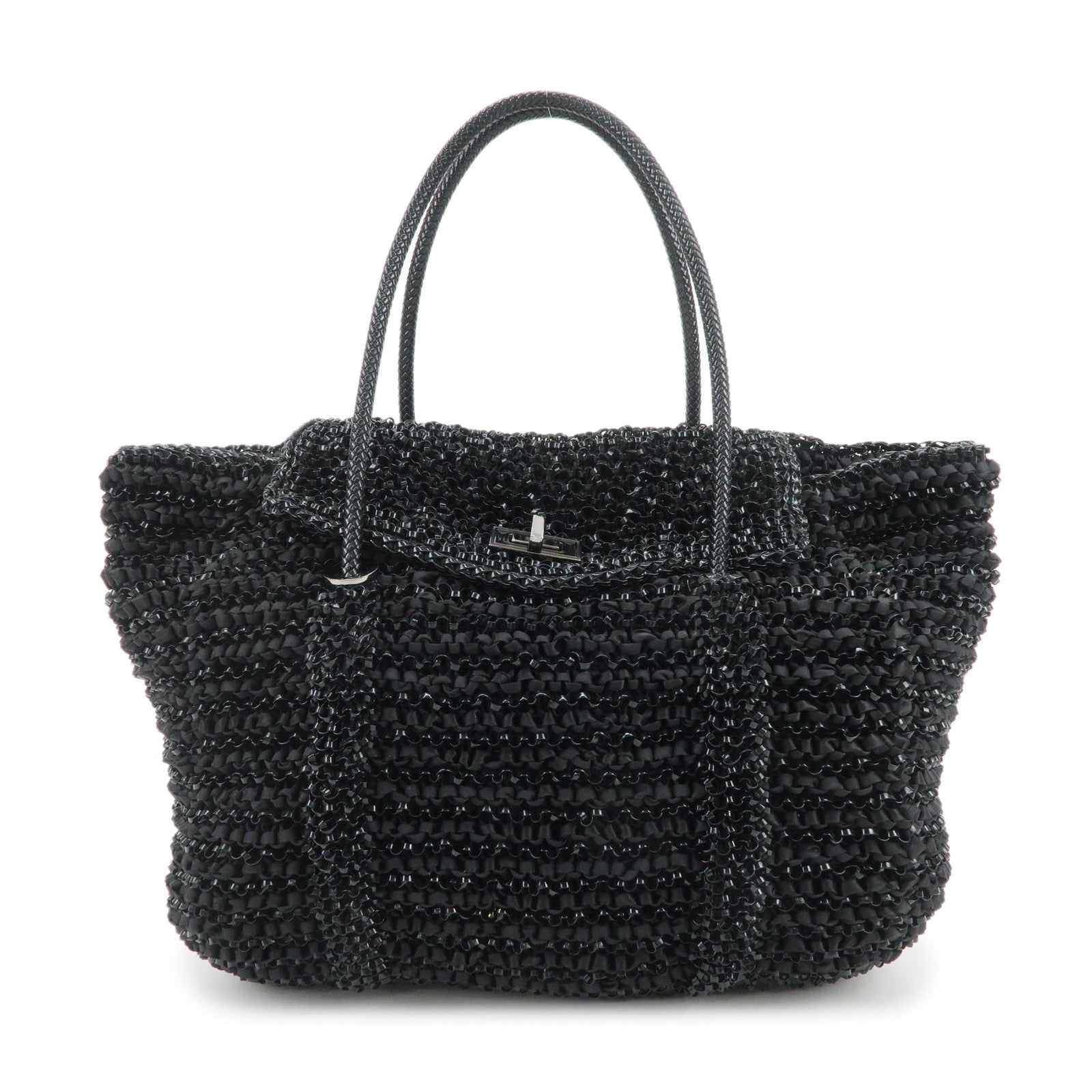 ANTEPRIMA LUCCHETTO Turn Lock Logo PVC Nylon Tote Bag Wire Bag