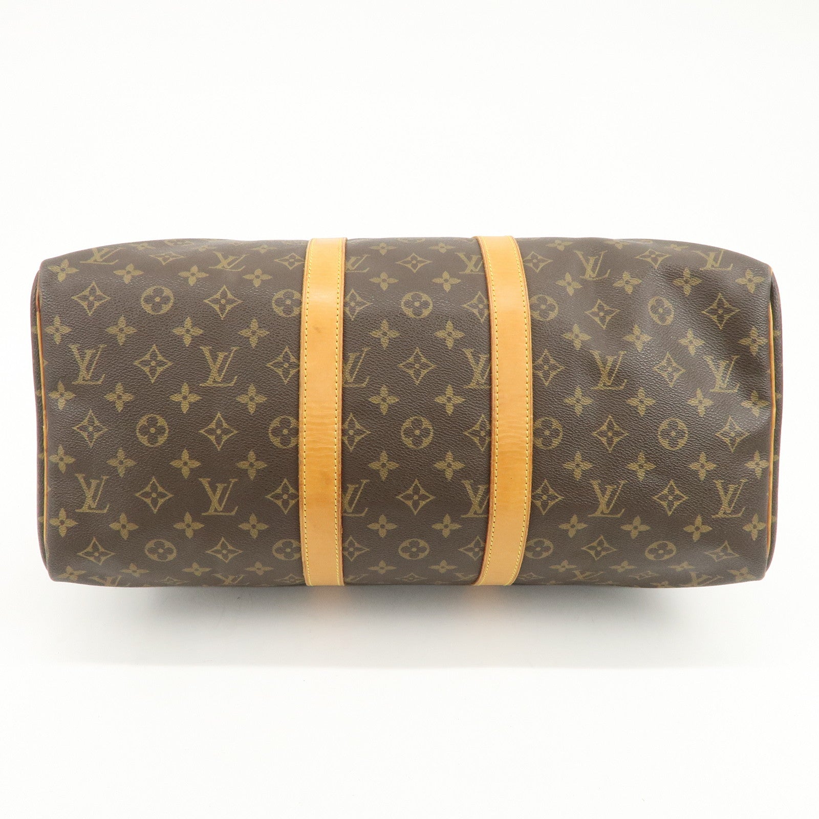 Louis Vuitton Monogram Canvas Keep All 45 Boston Bag Brown M41428
