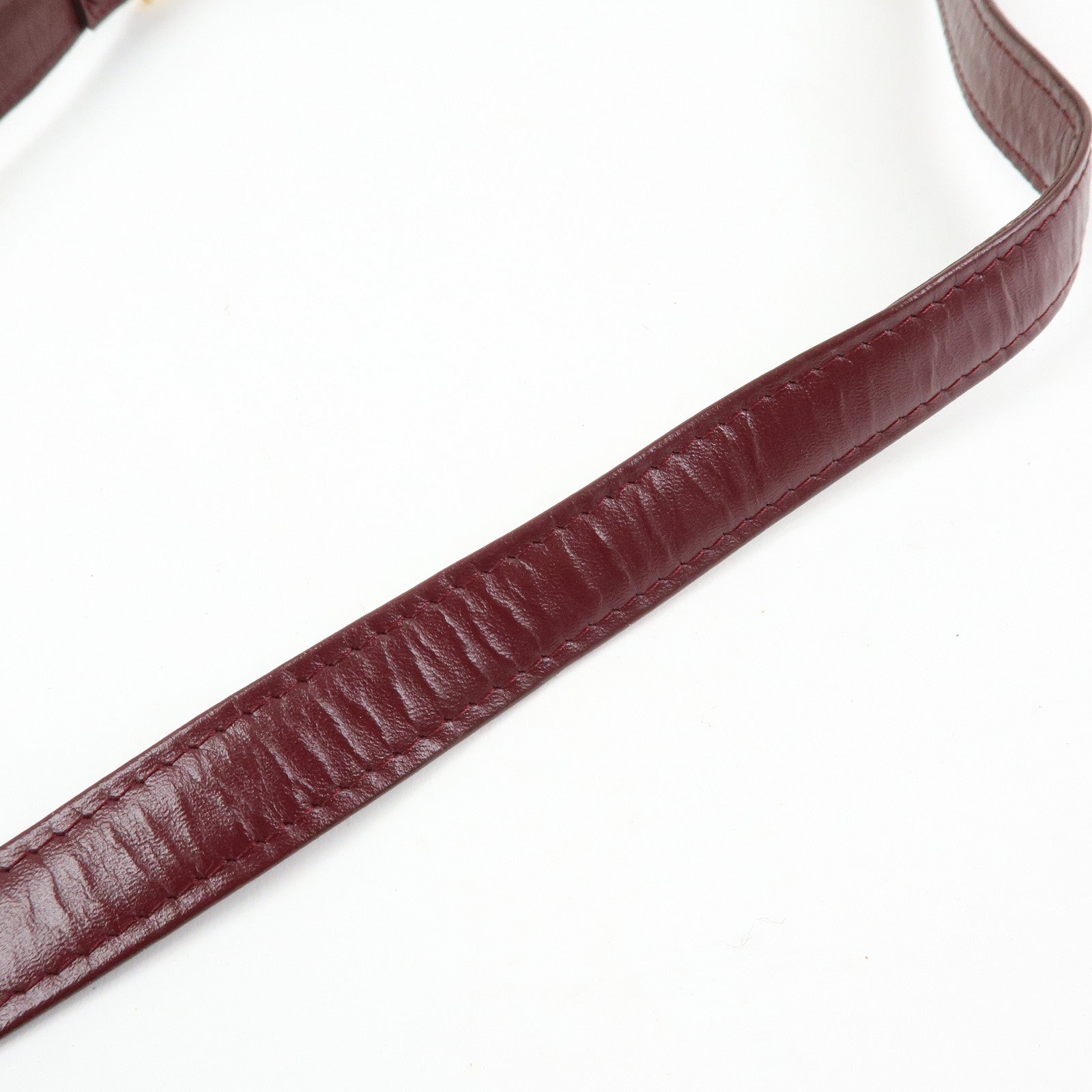 Cartier Must de Cartier Leather Shoulder Bag Crossbody Bag Bordeaux