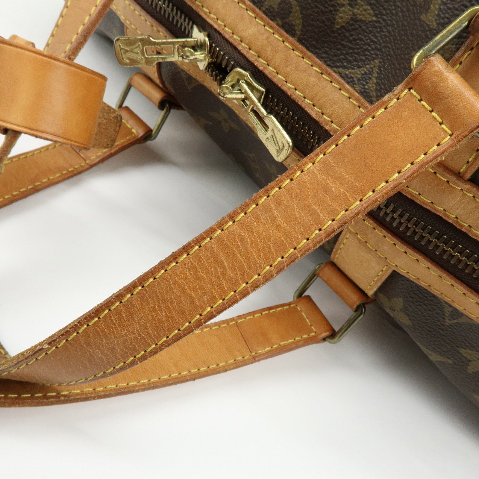 Louis Vuitton Monogram Sac Souple 45 Boston Bag Brown M41624