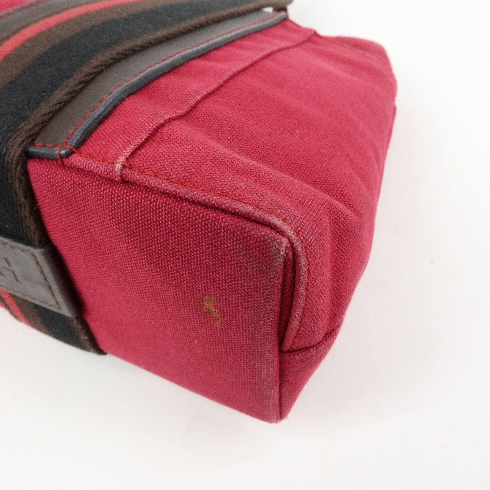 HERMES Troca Horizontal PM Canvas Tote Bag Hand Bag Pink