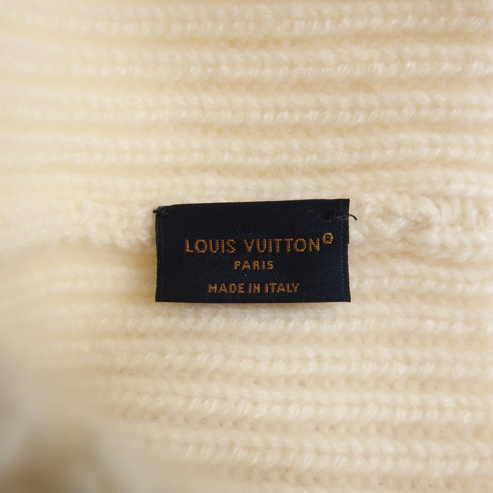 Louis Vuitton Cashmere 100% LV Spark Beanie Blanc M77882