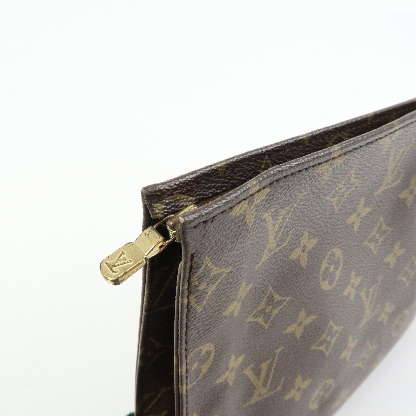 Louis Vuitton Monogram Poche Toilette 26 Clutch Bag Brown M47542