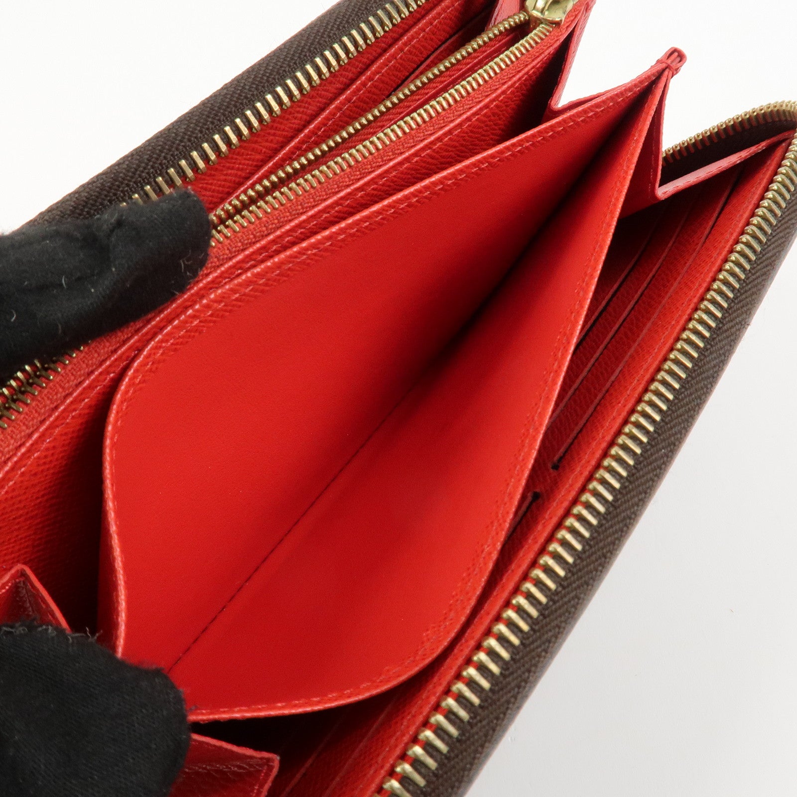 Louis Vuitton Monogram Round Zippy Wallet Long Wallet Coquelicot M41896 Used