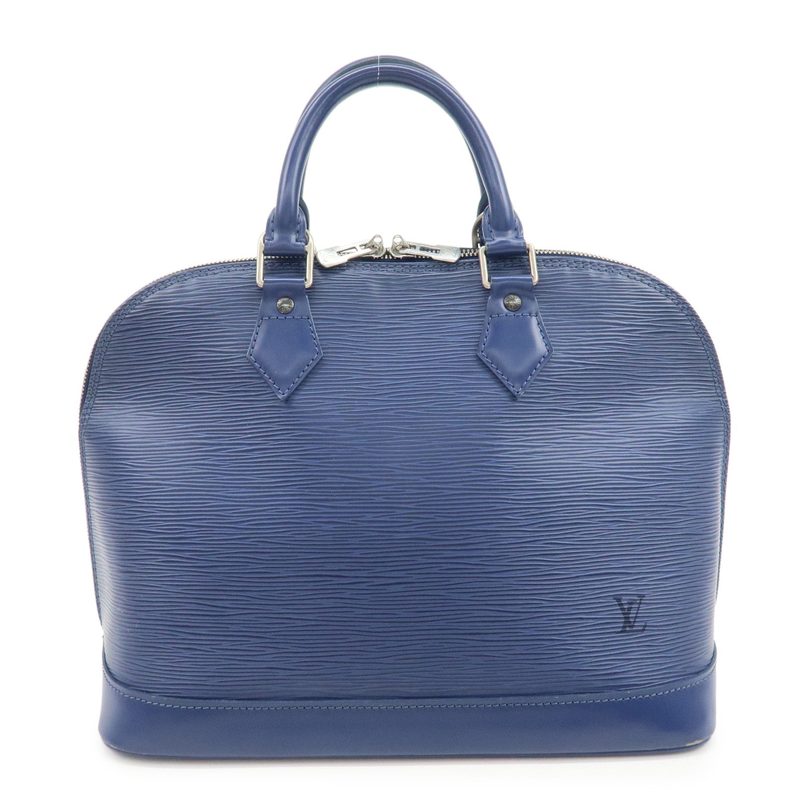 Louis Vuitton Epi Leather Alma PM Hand Bag Myrtille Blue M5214G
