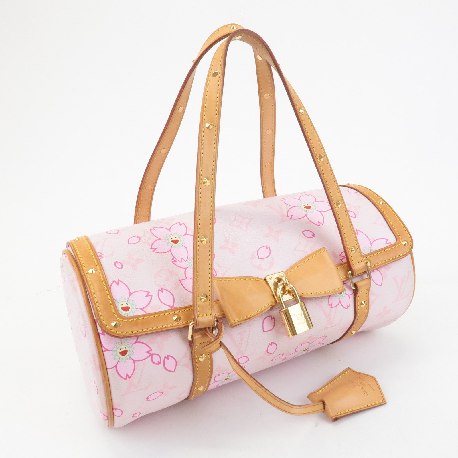 Louis Vuitton Monogram Cherry Blossom Papillon Hand Bag Rose M92010 Used