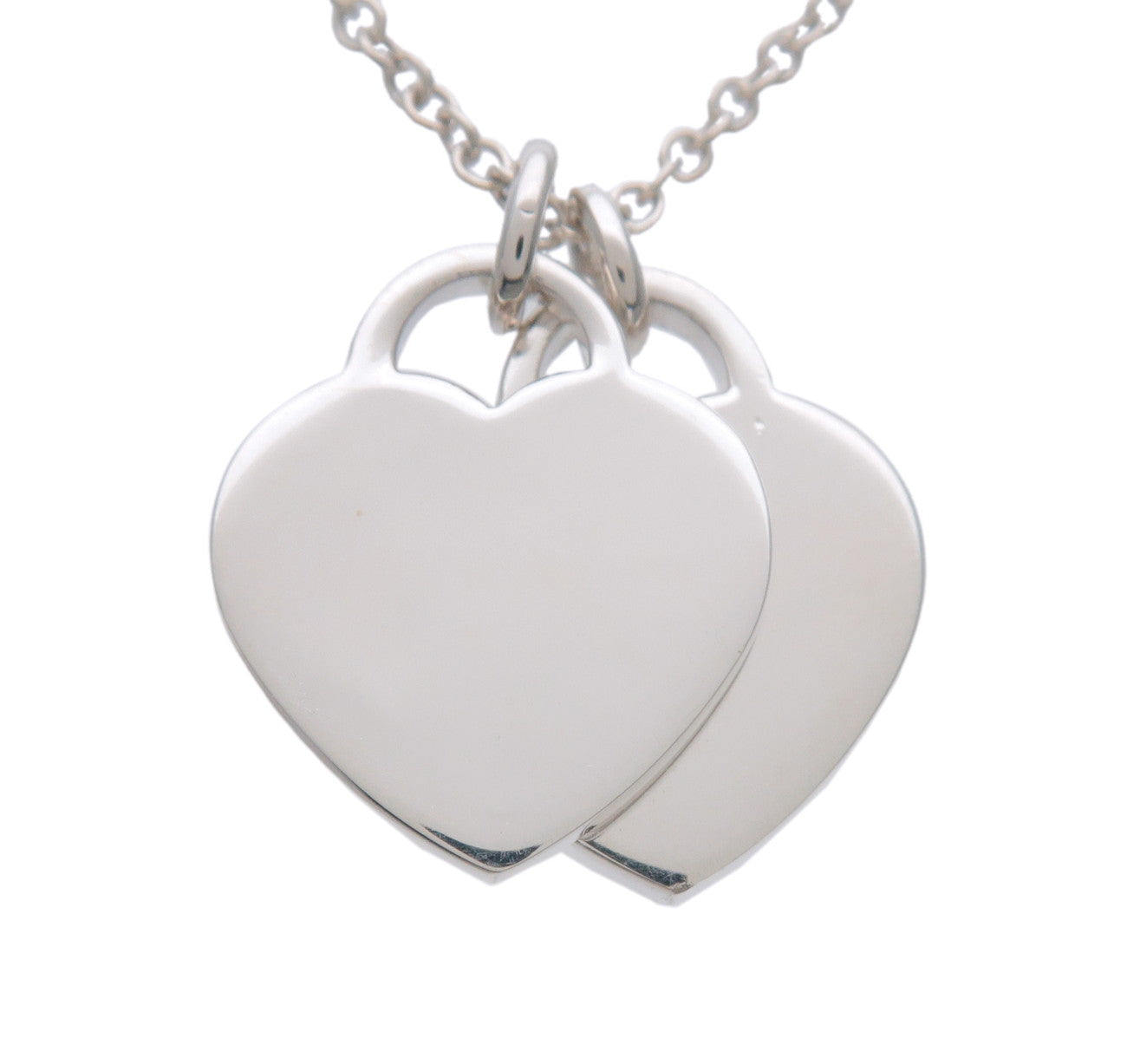 Tiffany & Co Return to Tiffany Mini Double Heart Tag Necklace SV925