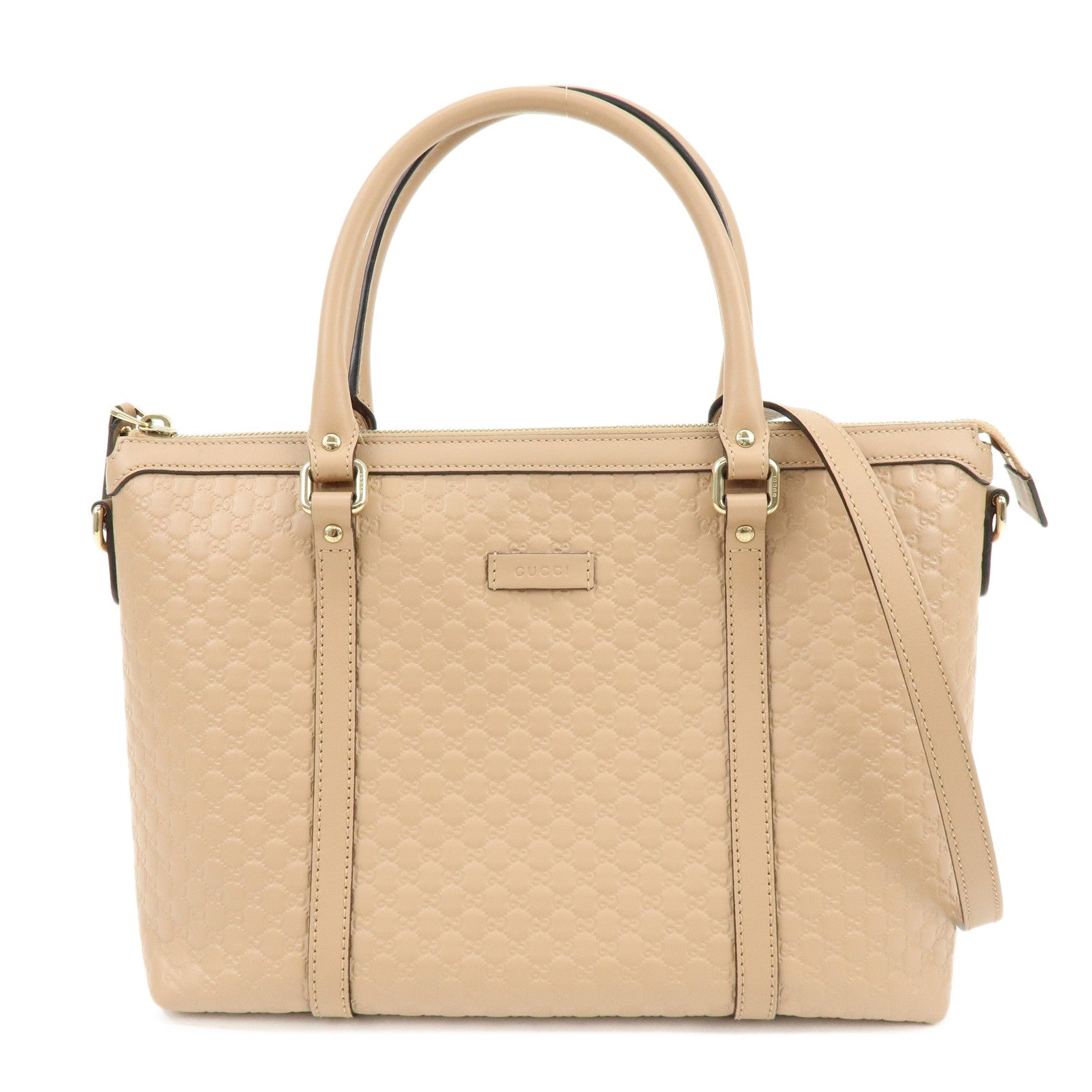 GUCCI Microguccissima Leather 2Way Shoulder Bag Pink Beige 449656