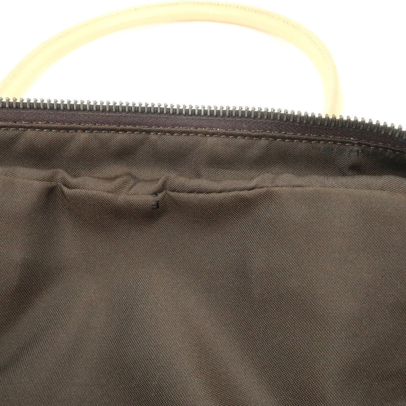 FENDI Zucchino Canvas Hand Bag Shoulder Bag Brown 8BN005