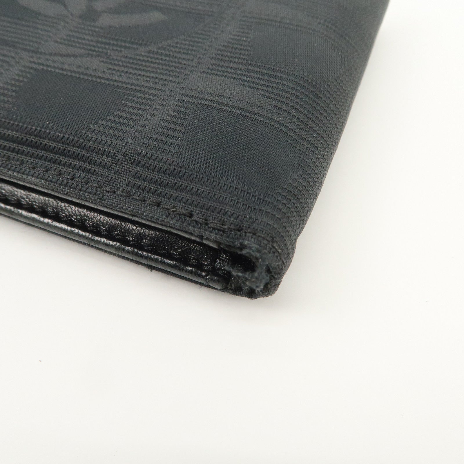 CHANEL New Travel Line Nylon Bi-fold Wallet Black
