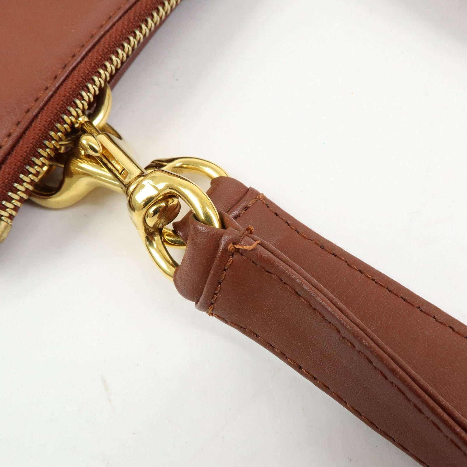 Chloe Eden Leather Tote Bag Shoulder Bag Tassel Charm Brown