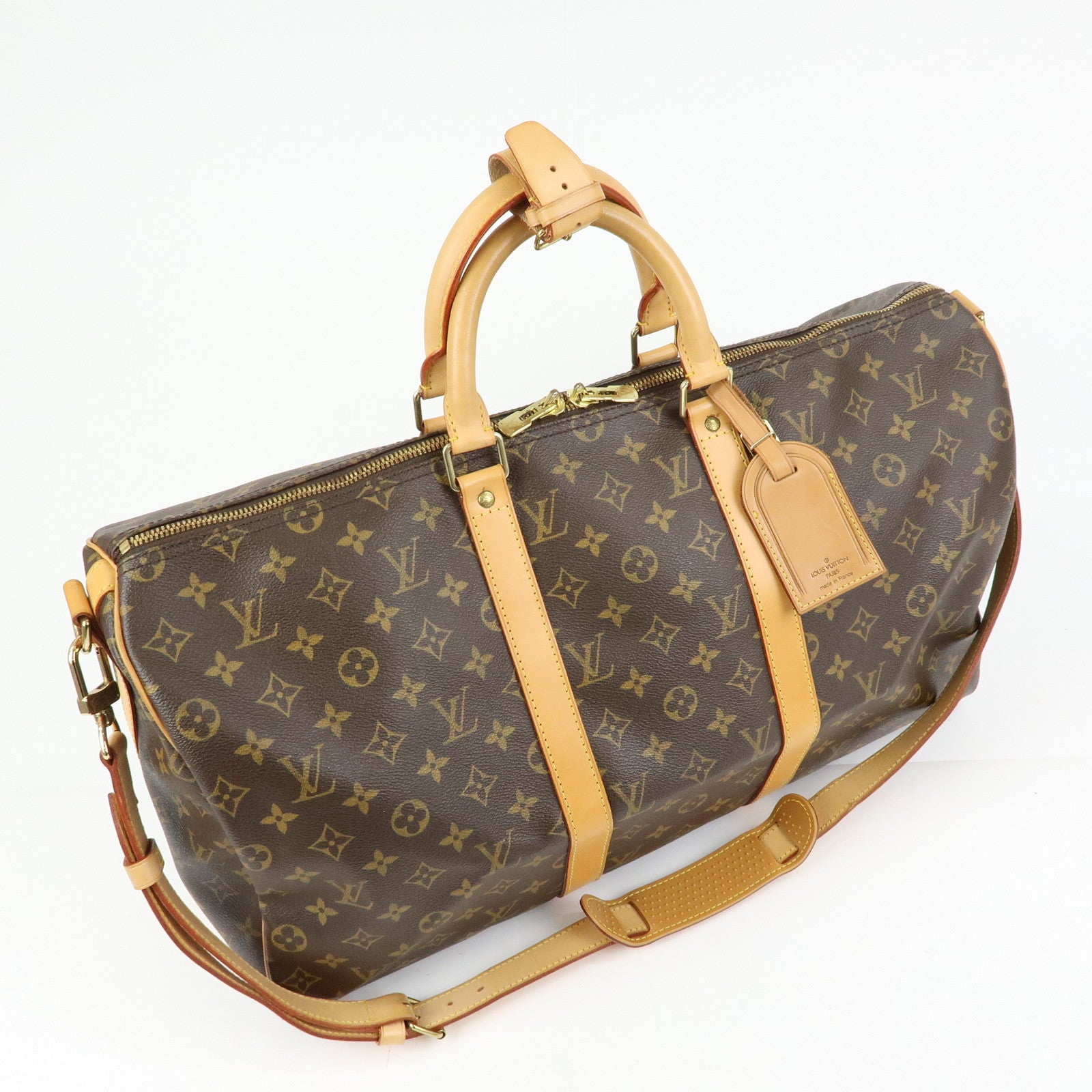 Louis Vuitton Monogram Keep All Bandouliere 50 Boston Bag M41416