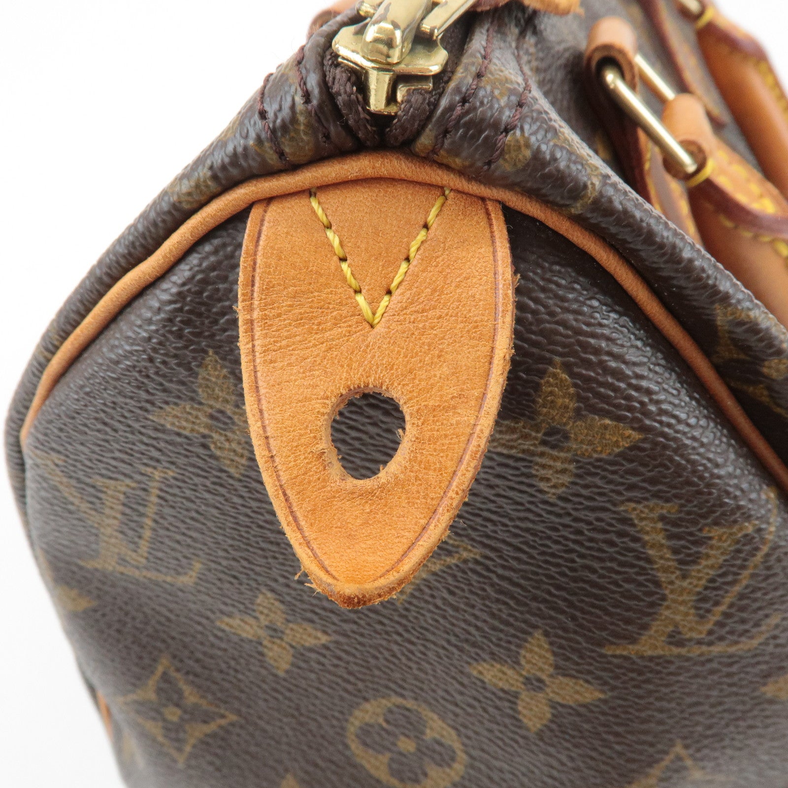 Louis Vuitton Monogram Speedy 25 Hand Bag Boston Bag Brown M41528 Used