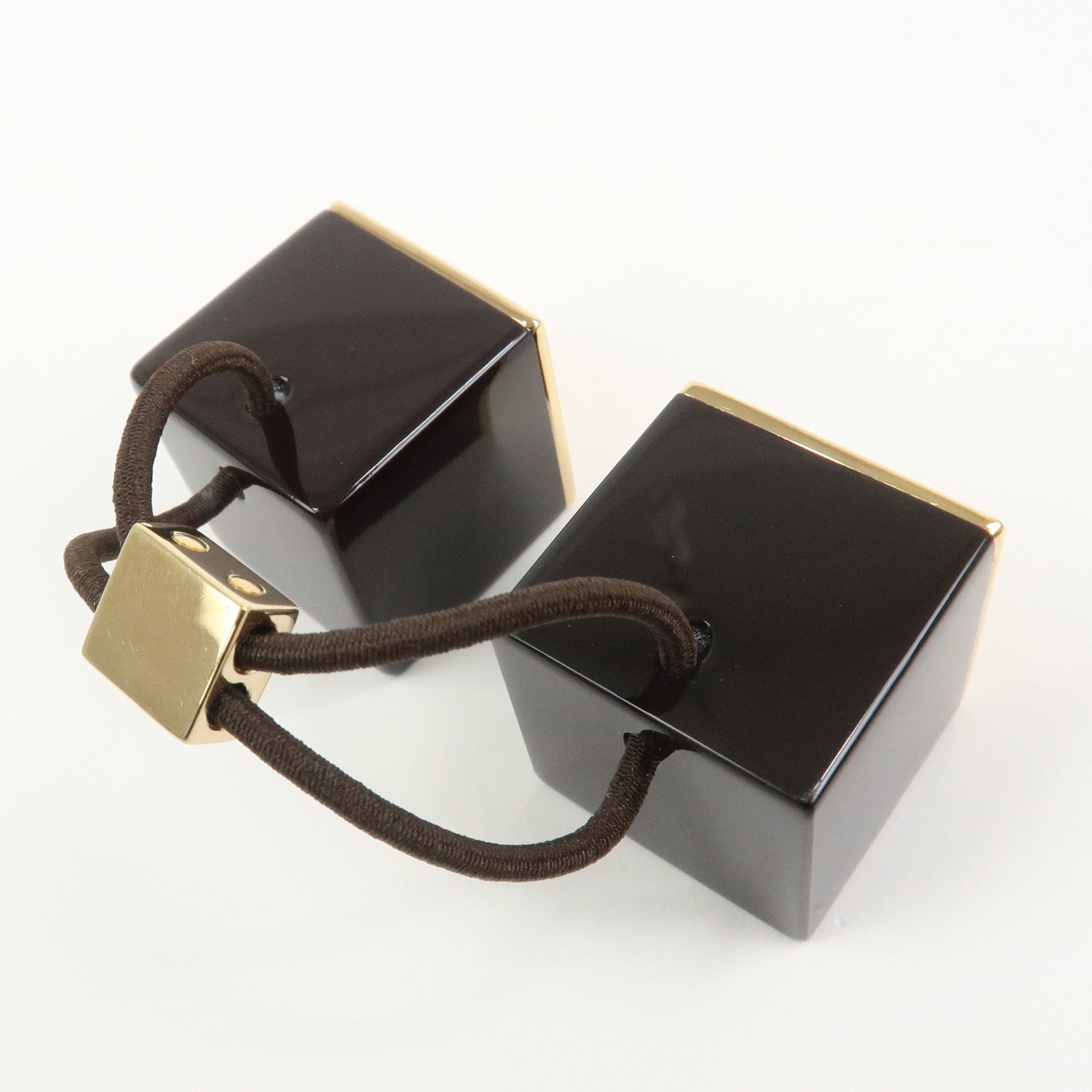 Louis Vuitton Hair Cube Plastic Hair Accessory Dark Brown