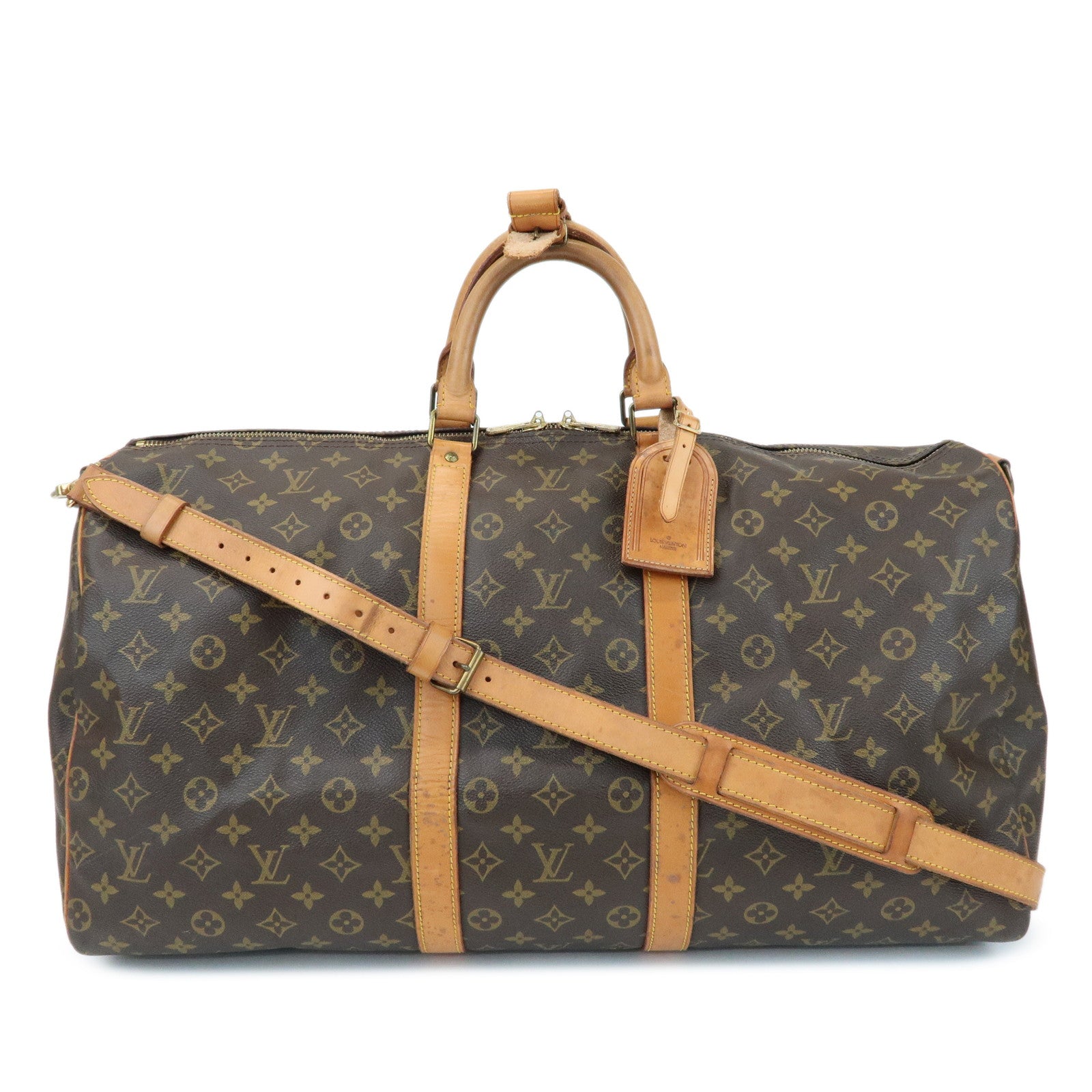 Louis Vuitton Monogram Keep All Bandouliere 55 Boston Bag M41414