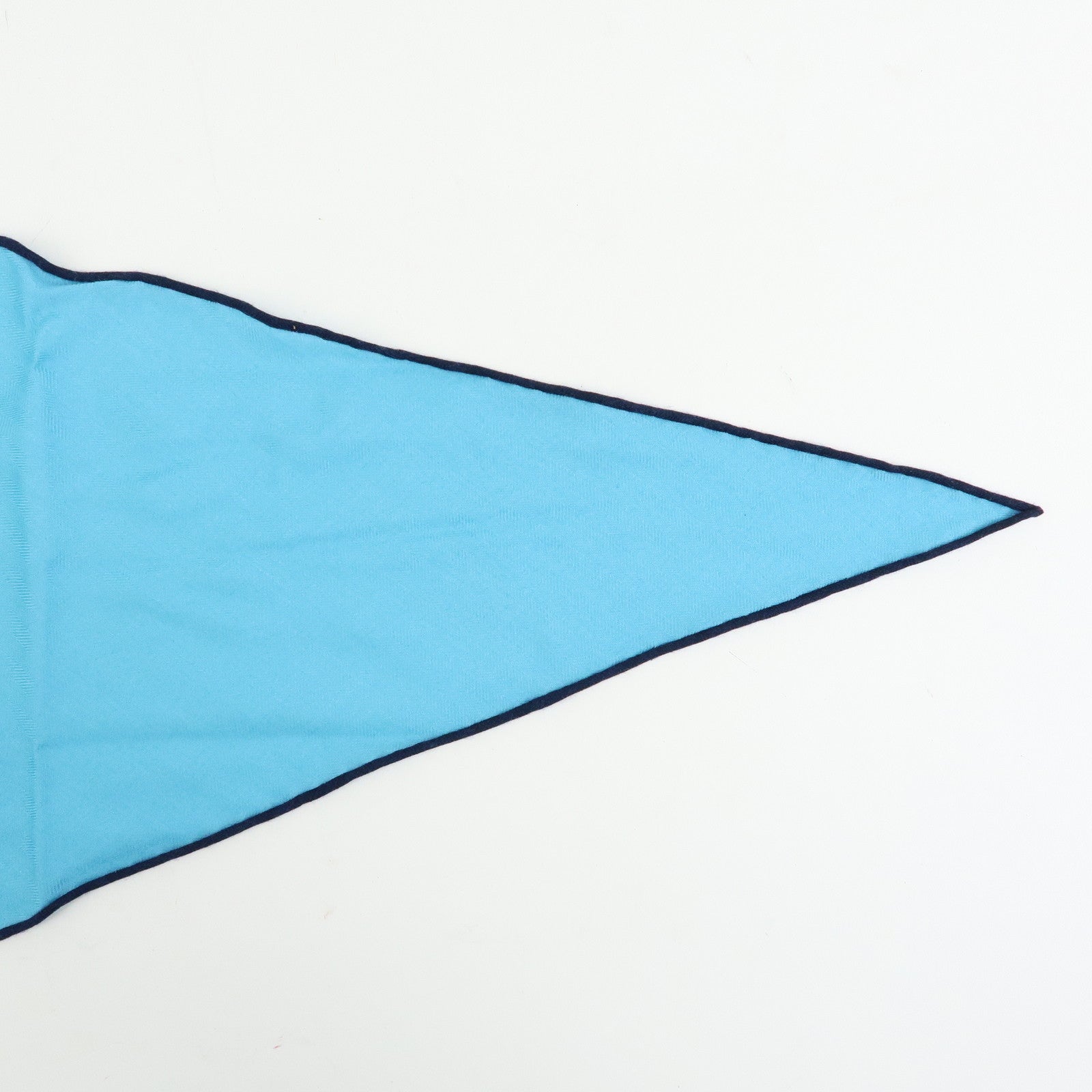 HERMES Cashmere Silk Rosange PM Scarf Blue