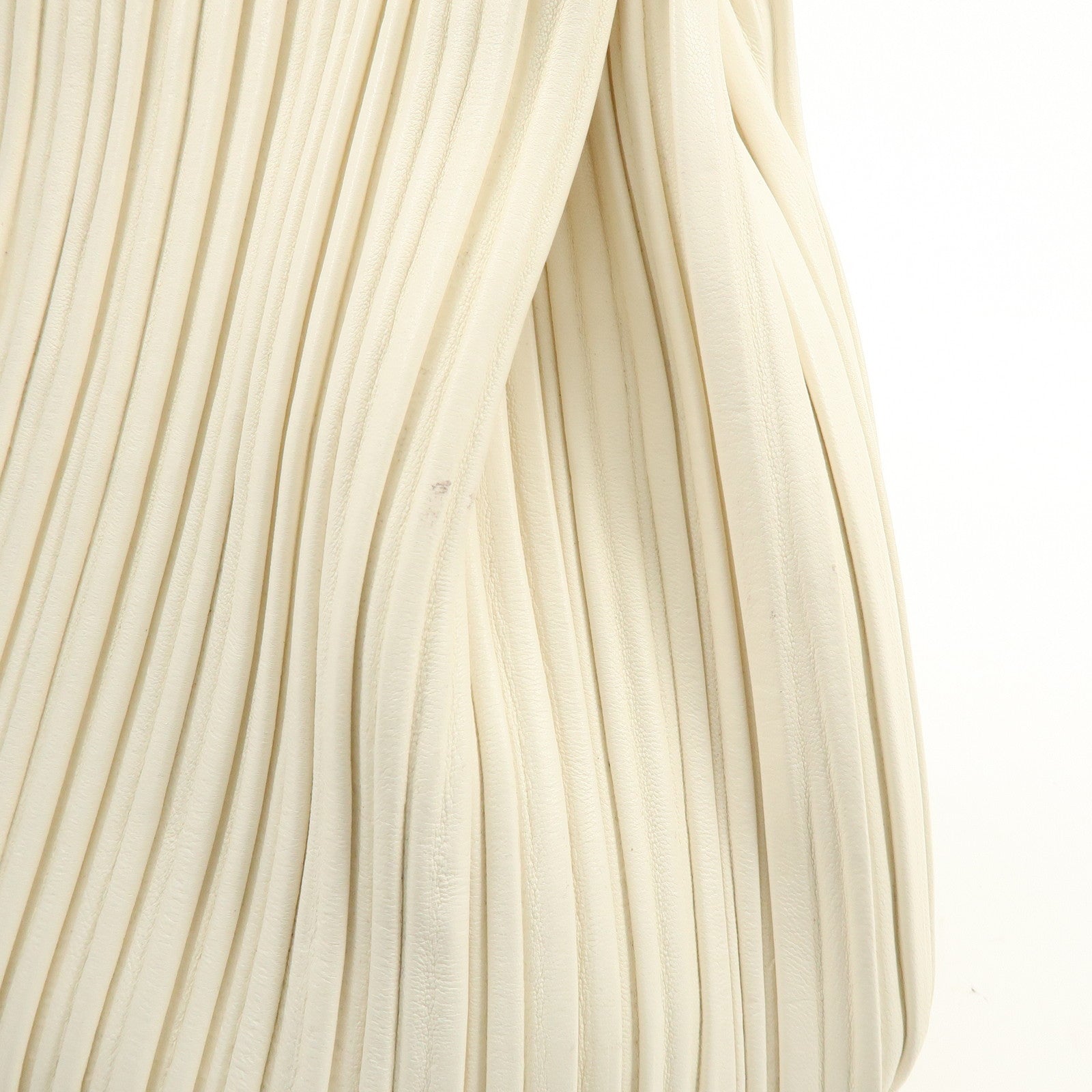 BVLGARI Leather Shoulder Bag Hand Bag White