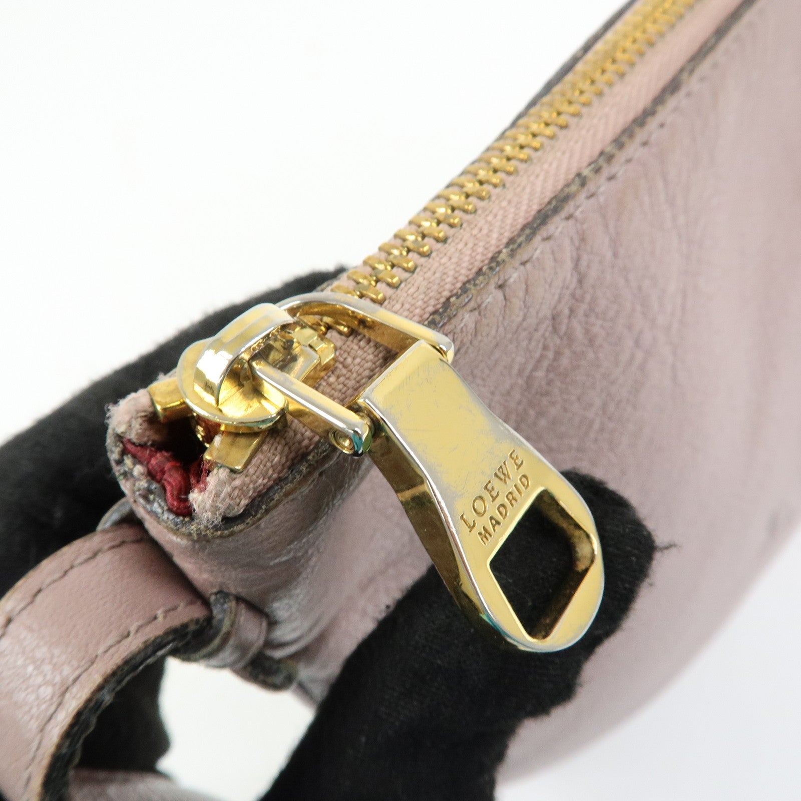 LOEWE Heritage Calf Leather Shoulder Bag Crossbody Bag Pink