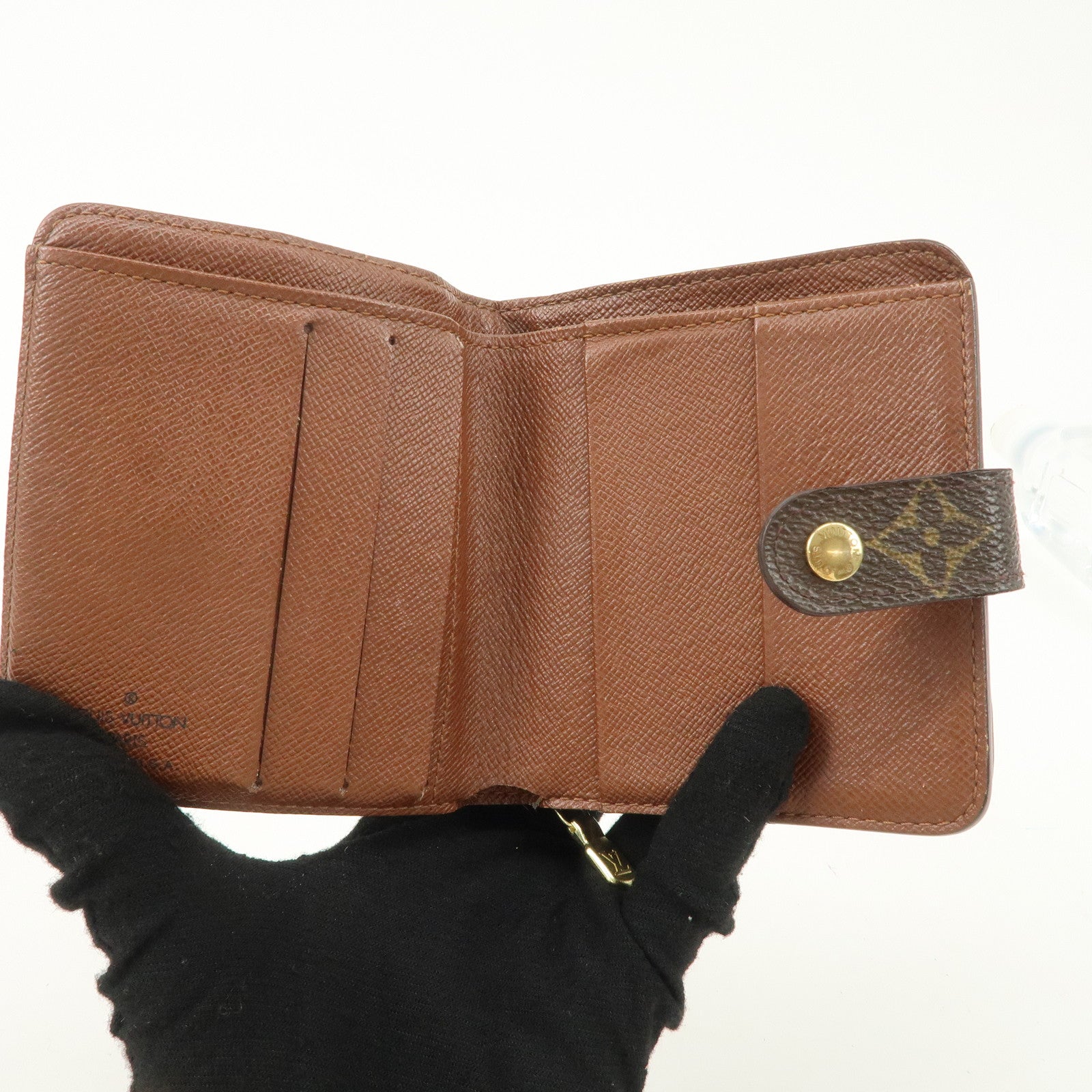 Louis Vuitton Louis Monogram Compact Small Zippy Wallet M61667 Used