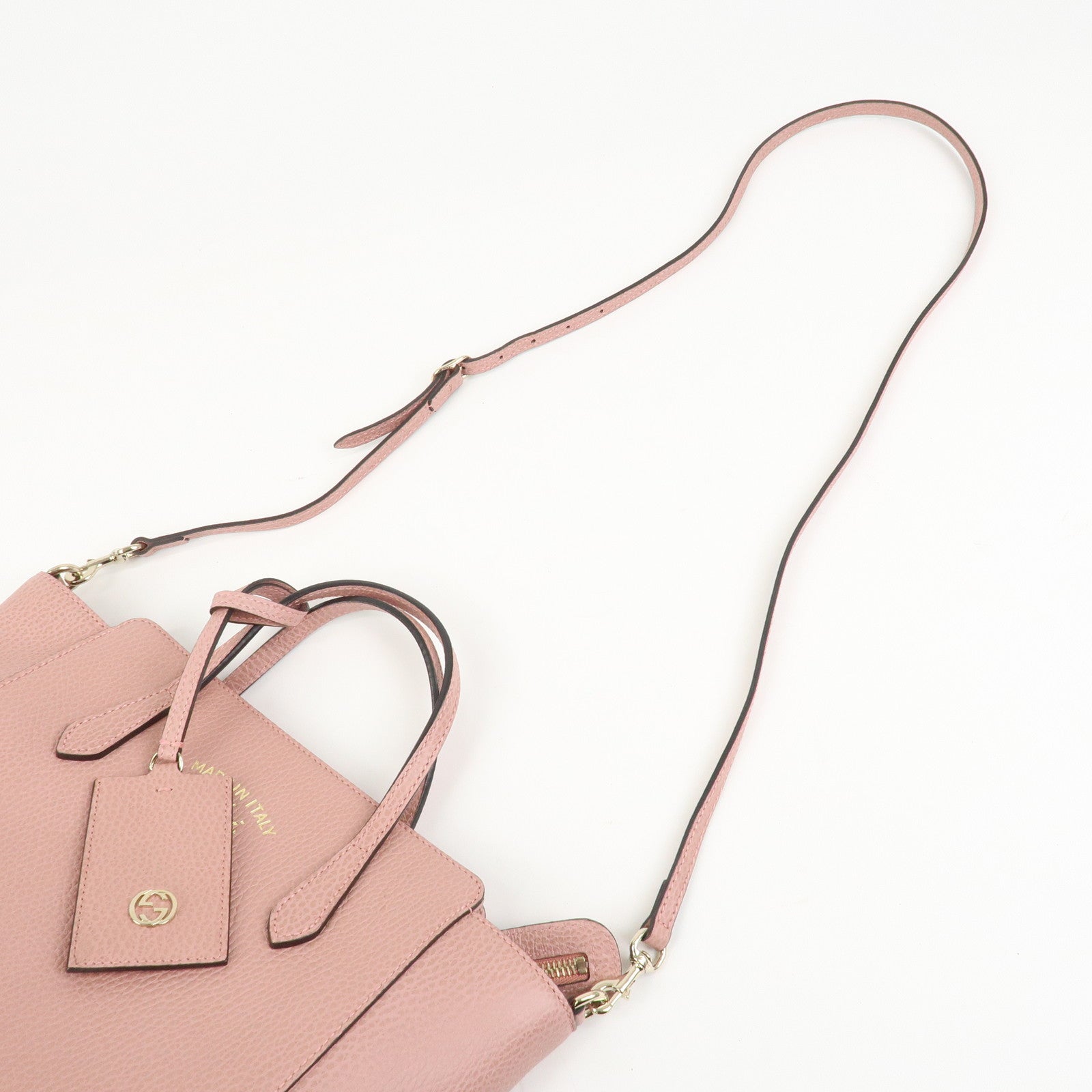 GUCCI Swing Mini GG Marmont 2Way Hand Bag Shoulder Bag Pink 368827