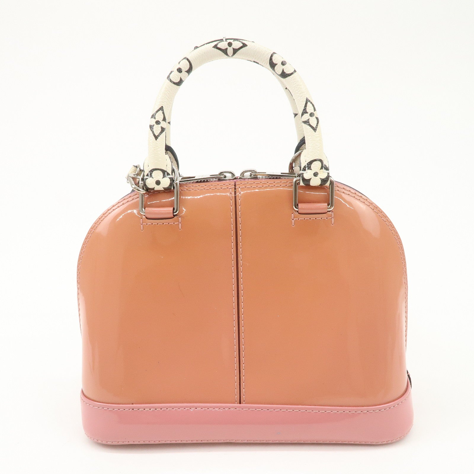 Louis Vuitton Vernis Miroir Alma BB 2Way Hand Bag Rose Splash M54704 Used