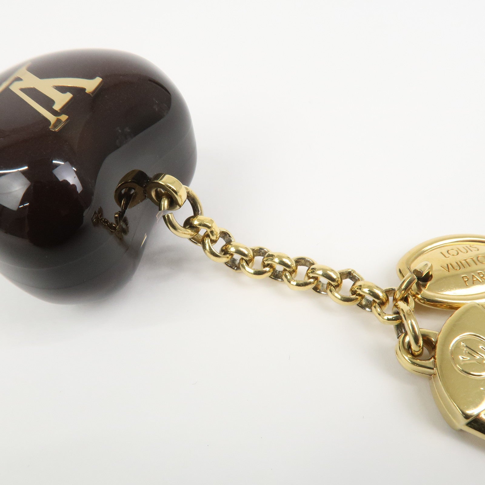 Louis Vuitton Porte Cles Pomme Plastic Metal Key Holder M66494