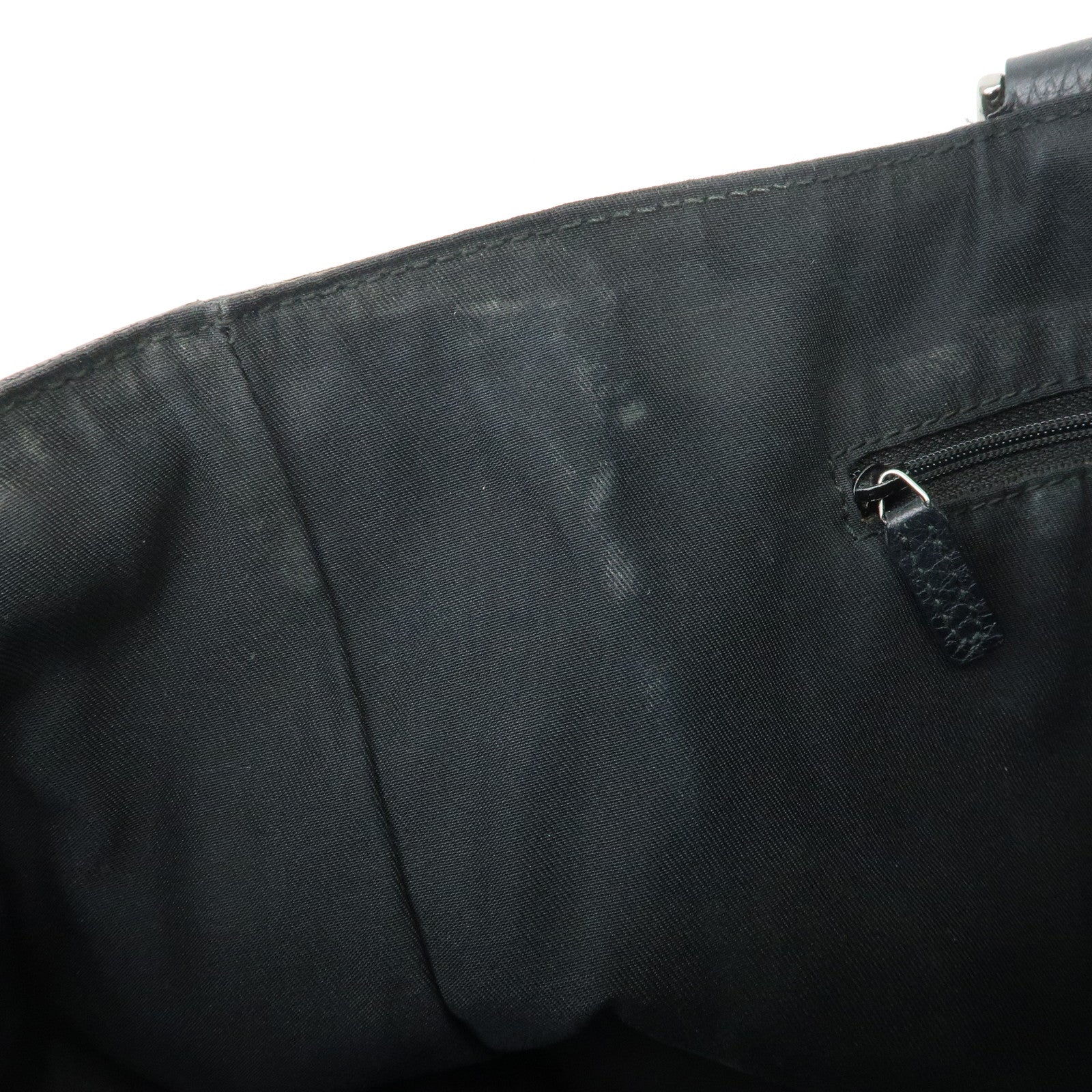 GUCCI Abbey GG Canvas Leather Tote Bag Shoulder Bag Black 268639