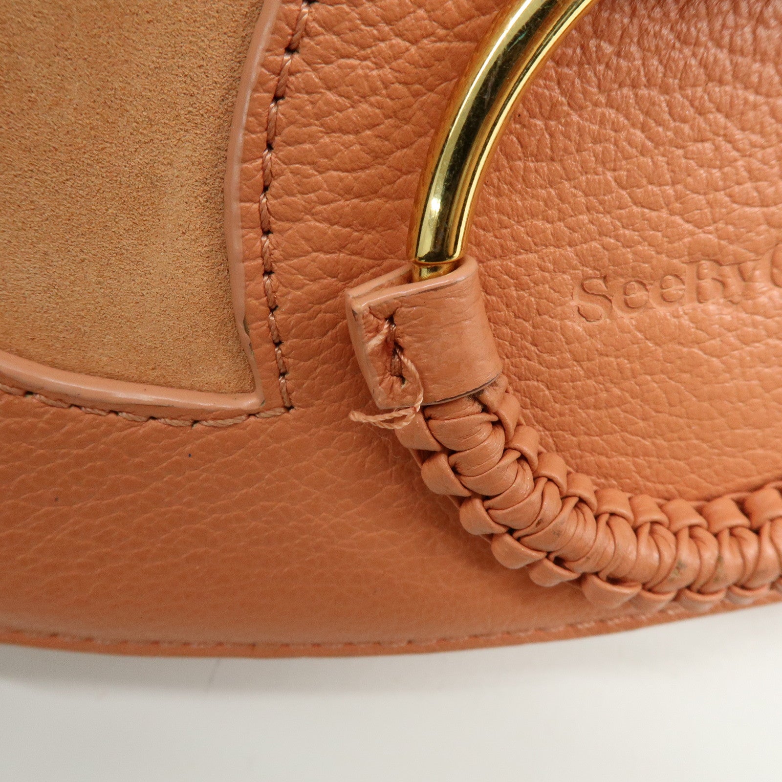 Chloe See By Chloe Joan Suede Leather Shoulder Crossbody Bag Pink