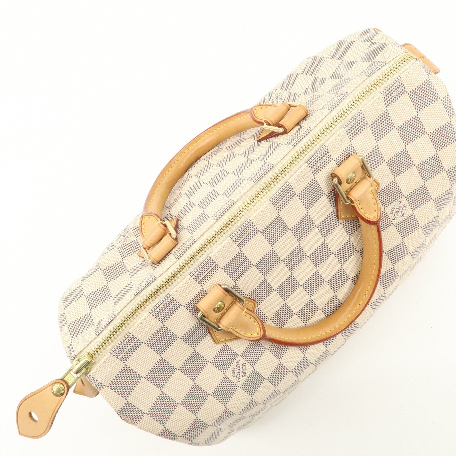 Louis Vuitton Damier Azur Speedy 30 Hand Bag Boston Bag N41533 Used