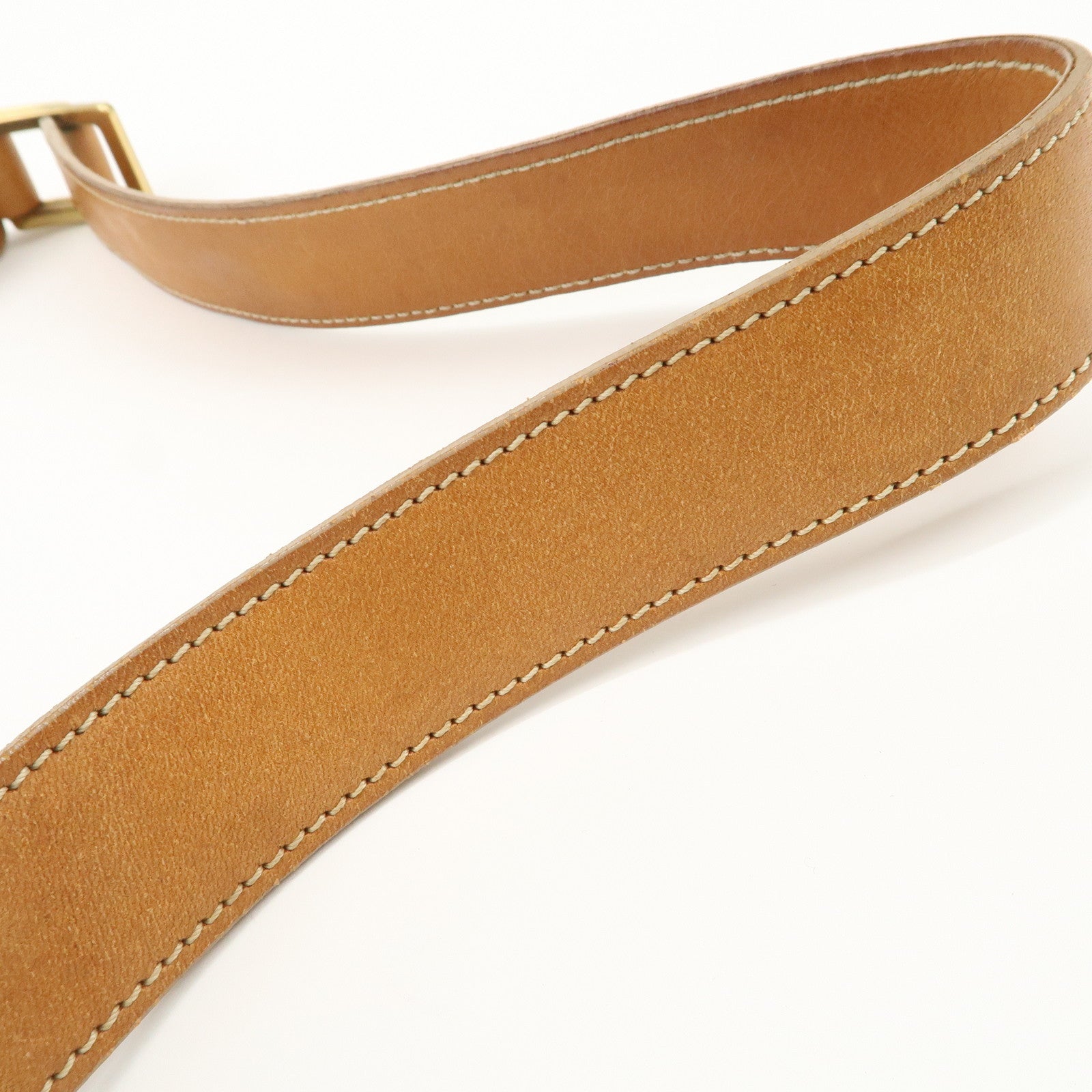 CELINE C Macadam Leather Suede Shoulder Bag Hand Bag Beige