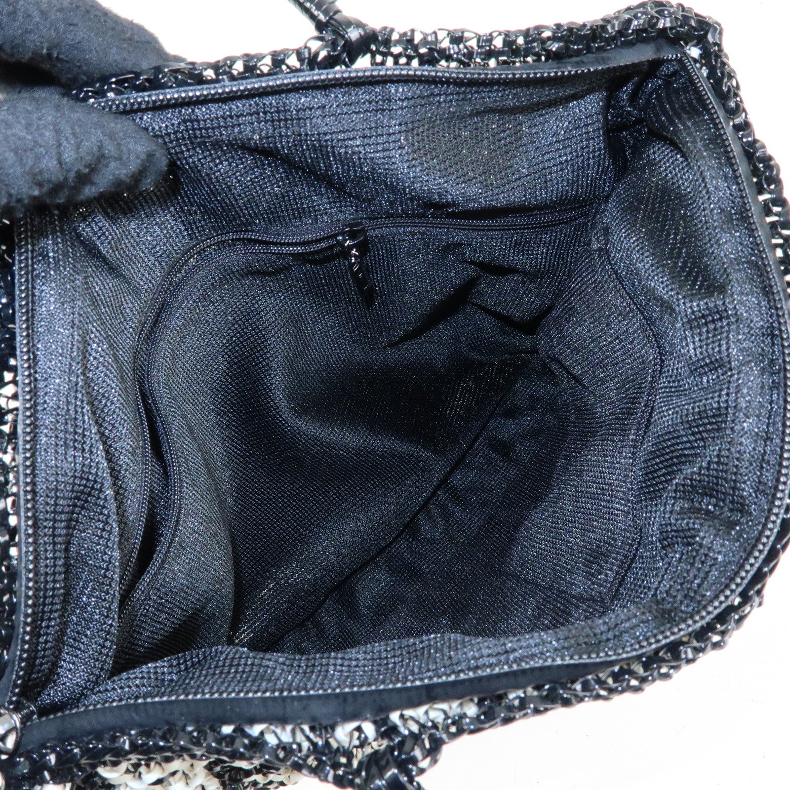 ANTEPRIMA PVC Wire Bag Tote Bag Shoulder Bag Black White