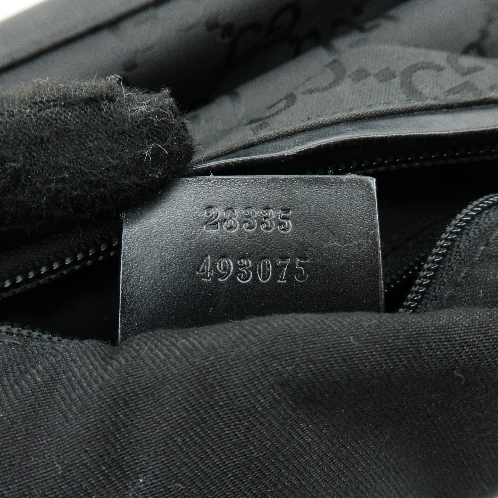GUCCI Logo GG Nylon Leather Shoulder Bag Hand Bag Black 28335