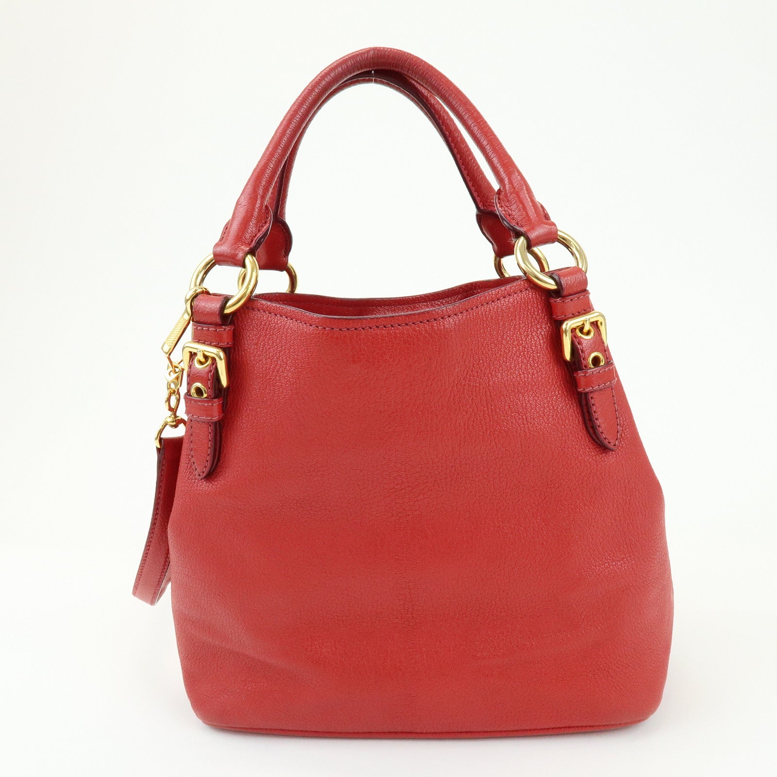 MIU MIU 2Way Bag Hand Bag Shoulder Bag Red RM0886