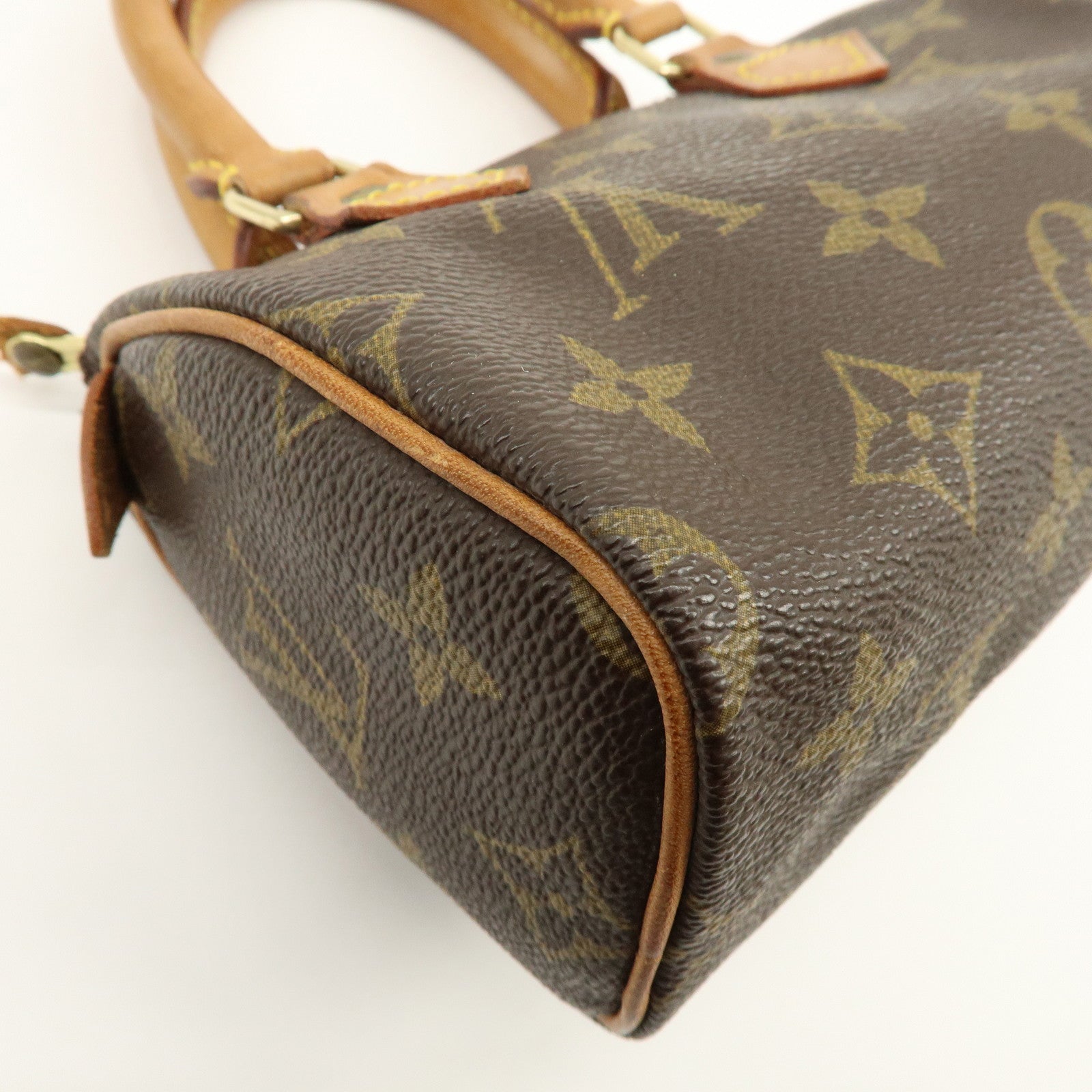 Louis Vuitton Monogram Mini Speedy Hand Bag Brown M41534