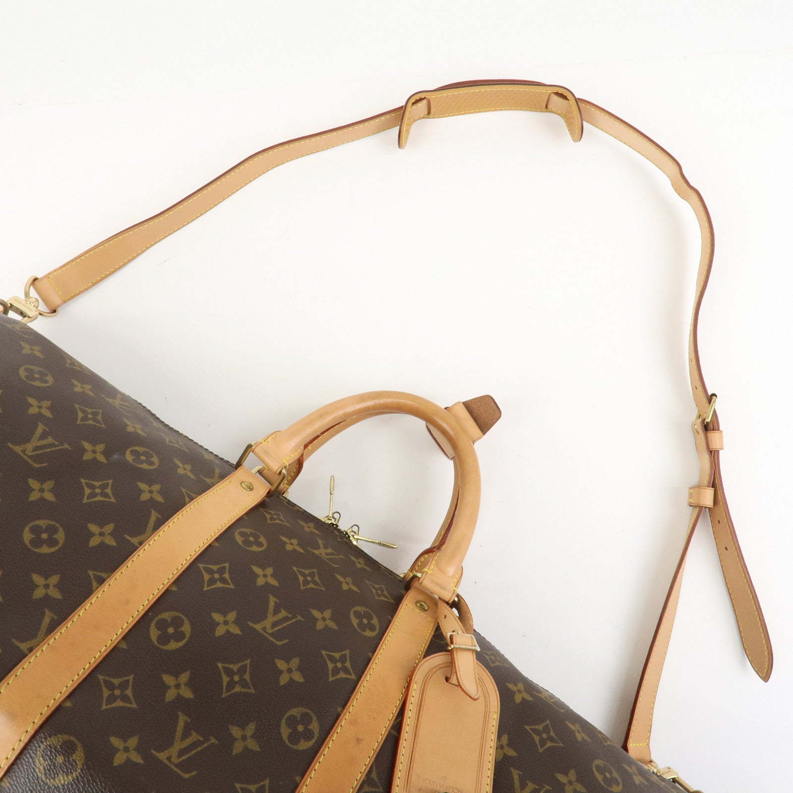 Louis Vuitton Monogram Keep All Bandouliere 55 Boston Bag M41414