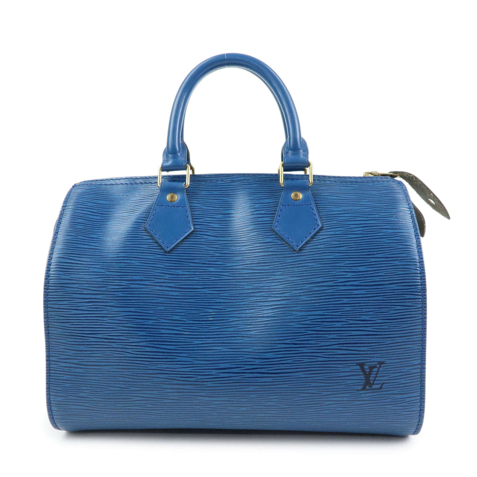 Louis Vuitton Epi Speedy 25 Hand Bag Boston Bag Toledo Blue M43015