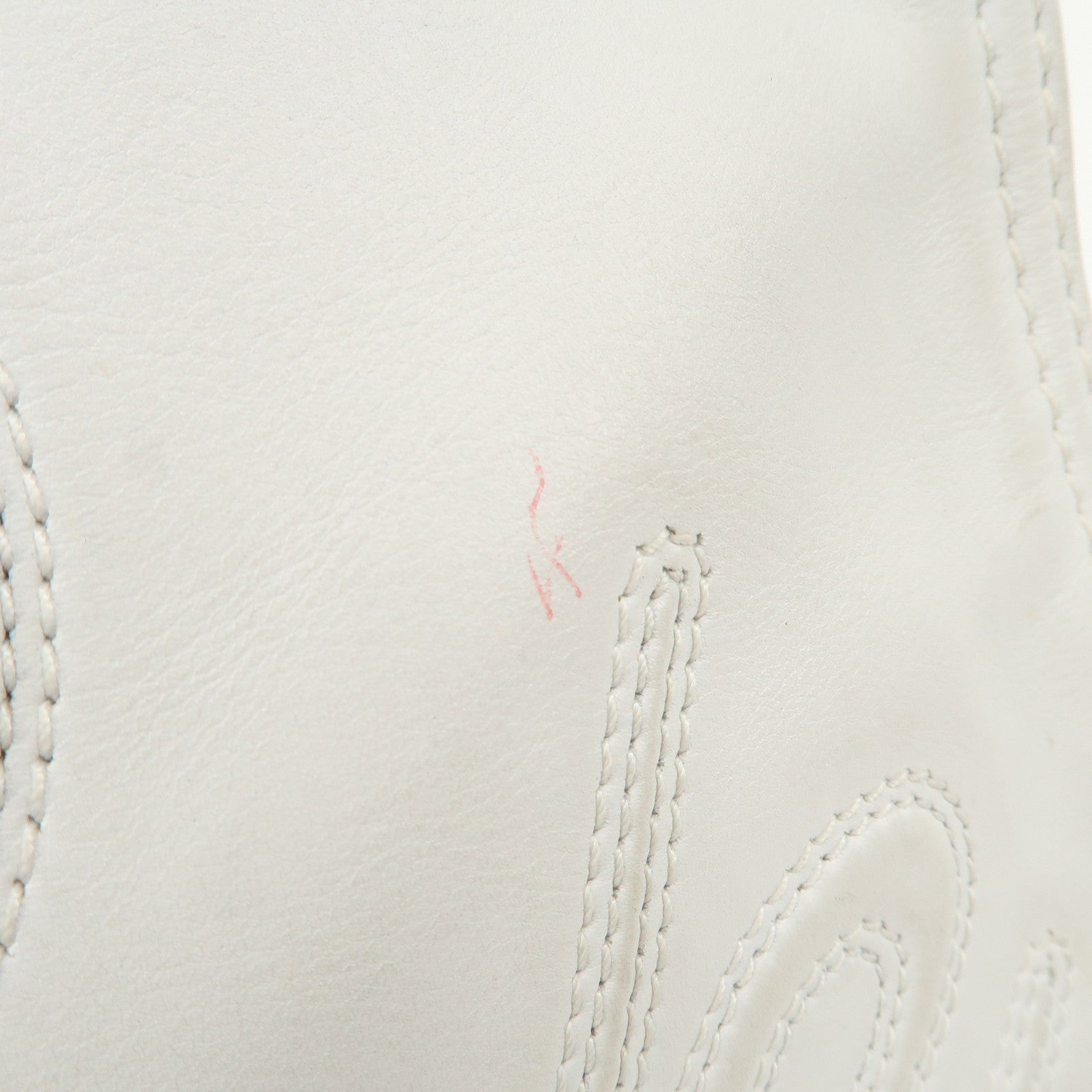 LOEWE Anagram Logo Leather Shopper Tote Bag Shoulder Bag White