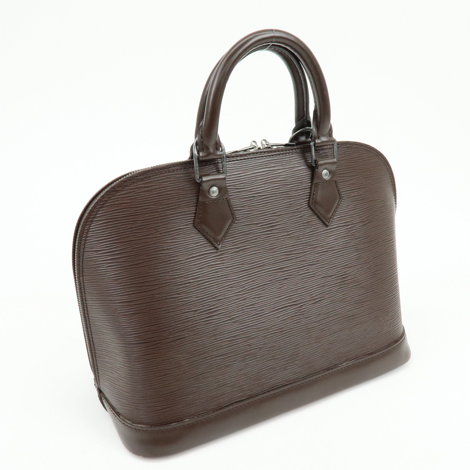 Louis Vuitton Epi Leather Alma Hand Bag Mocha Brown M5214D
