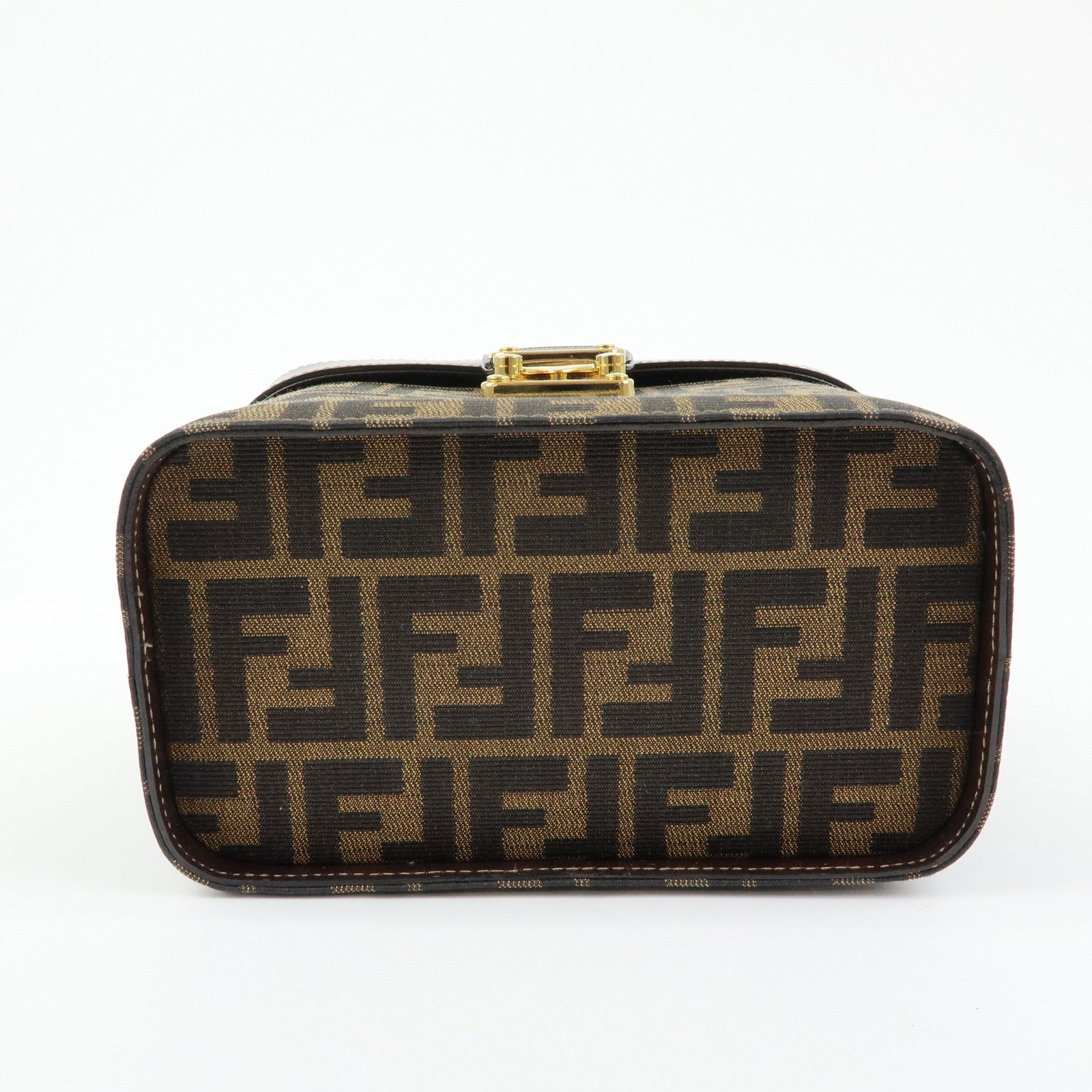 FENDI Zucca Canvas Leather 2Way Bag Hand Bag Shoulder Bag 914931
