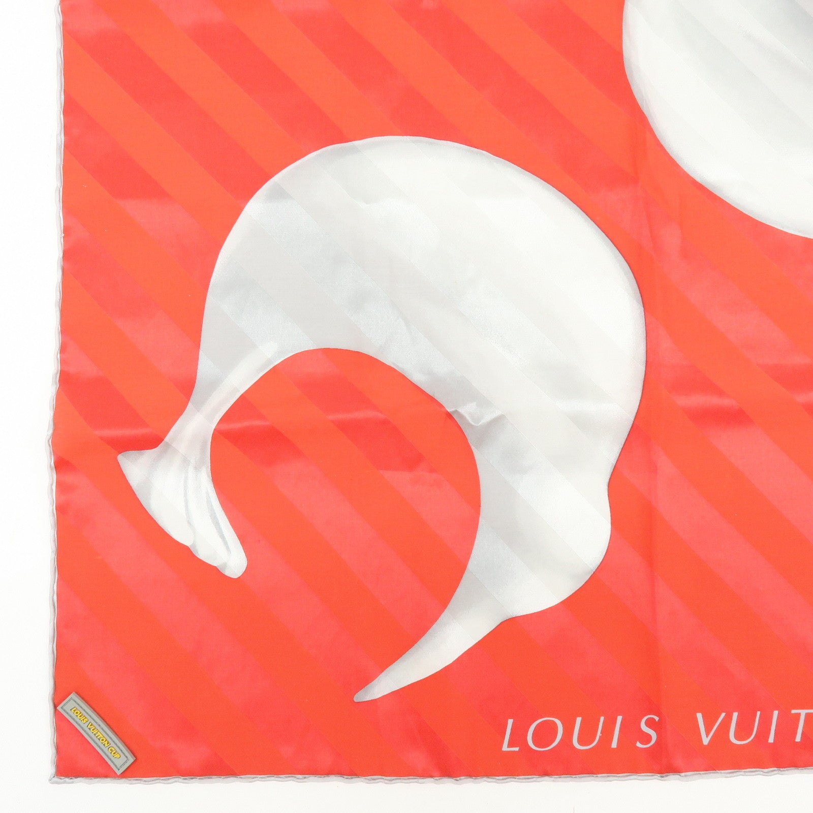 Louis Vuitton LV Cup 100% Silk Scarf Red Gray