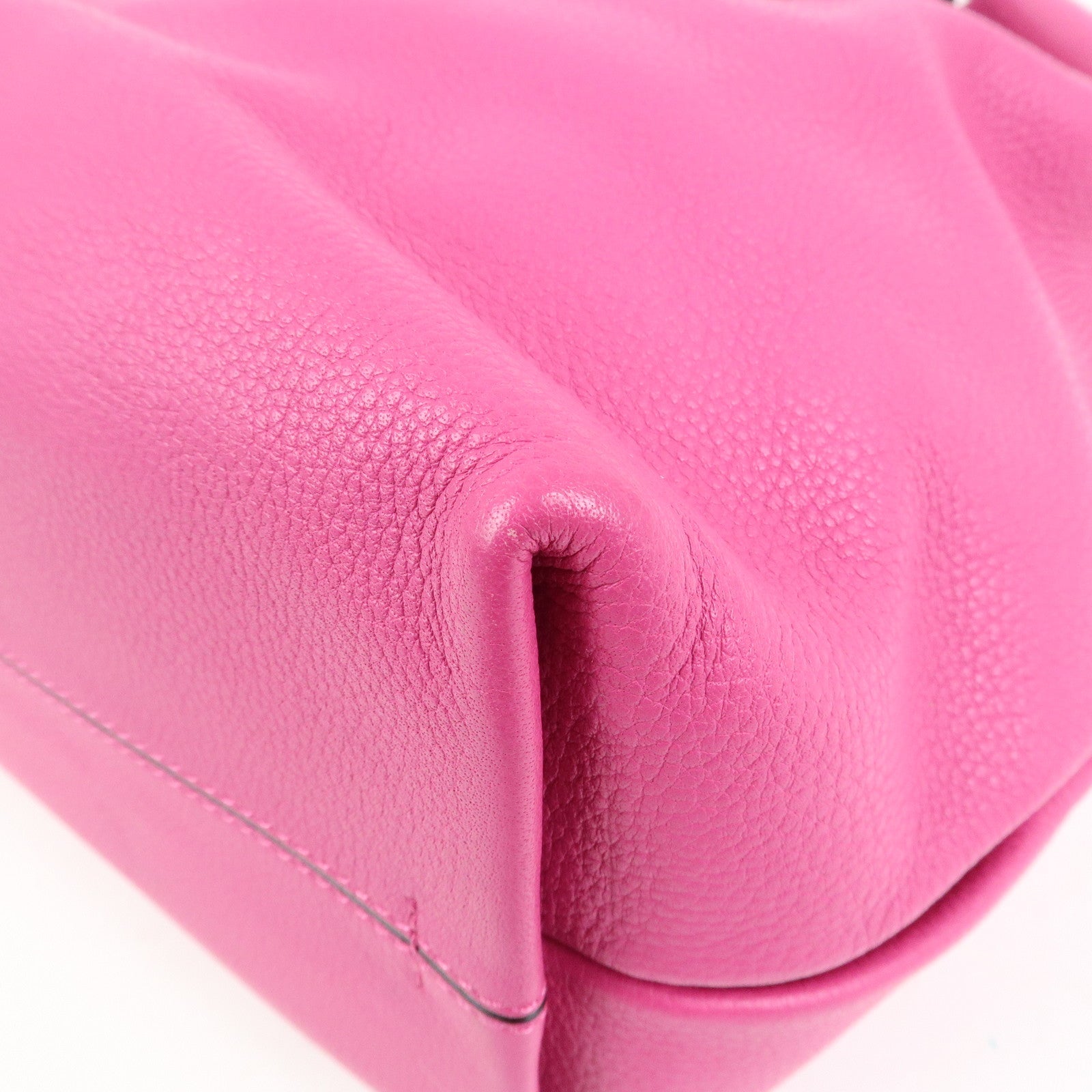 LOEWE Logo Dunas Anagram Leather Hand Bag Shoulder Bag Pink