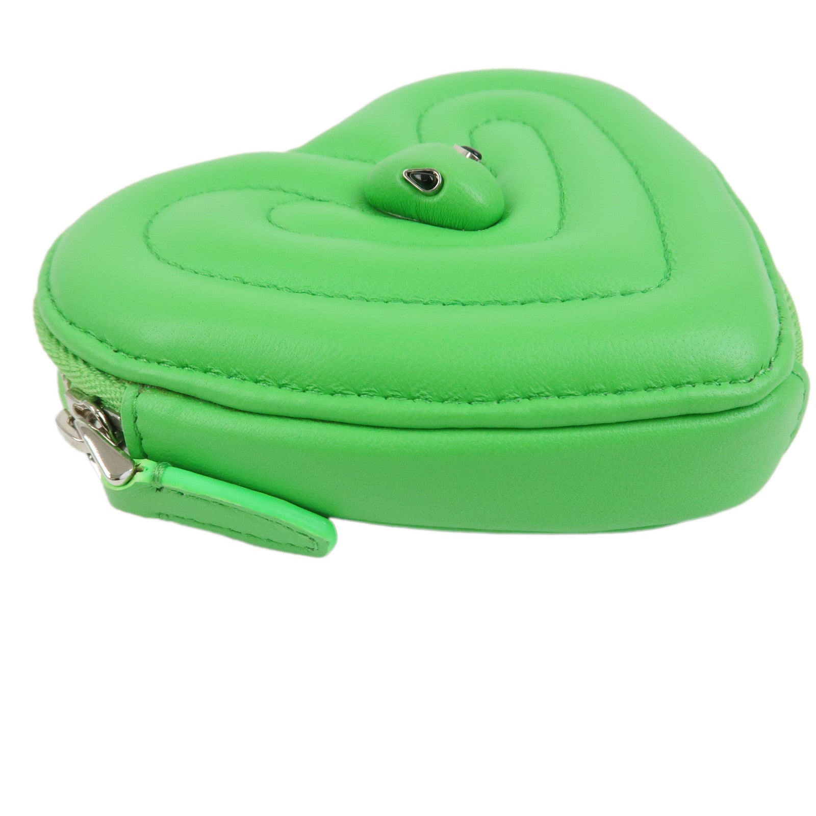 BVLGARI × AMBUSH Serpenti Lamb Skin Coin Case Coin Purse Green