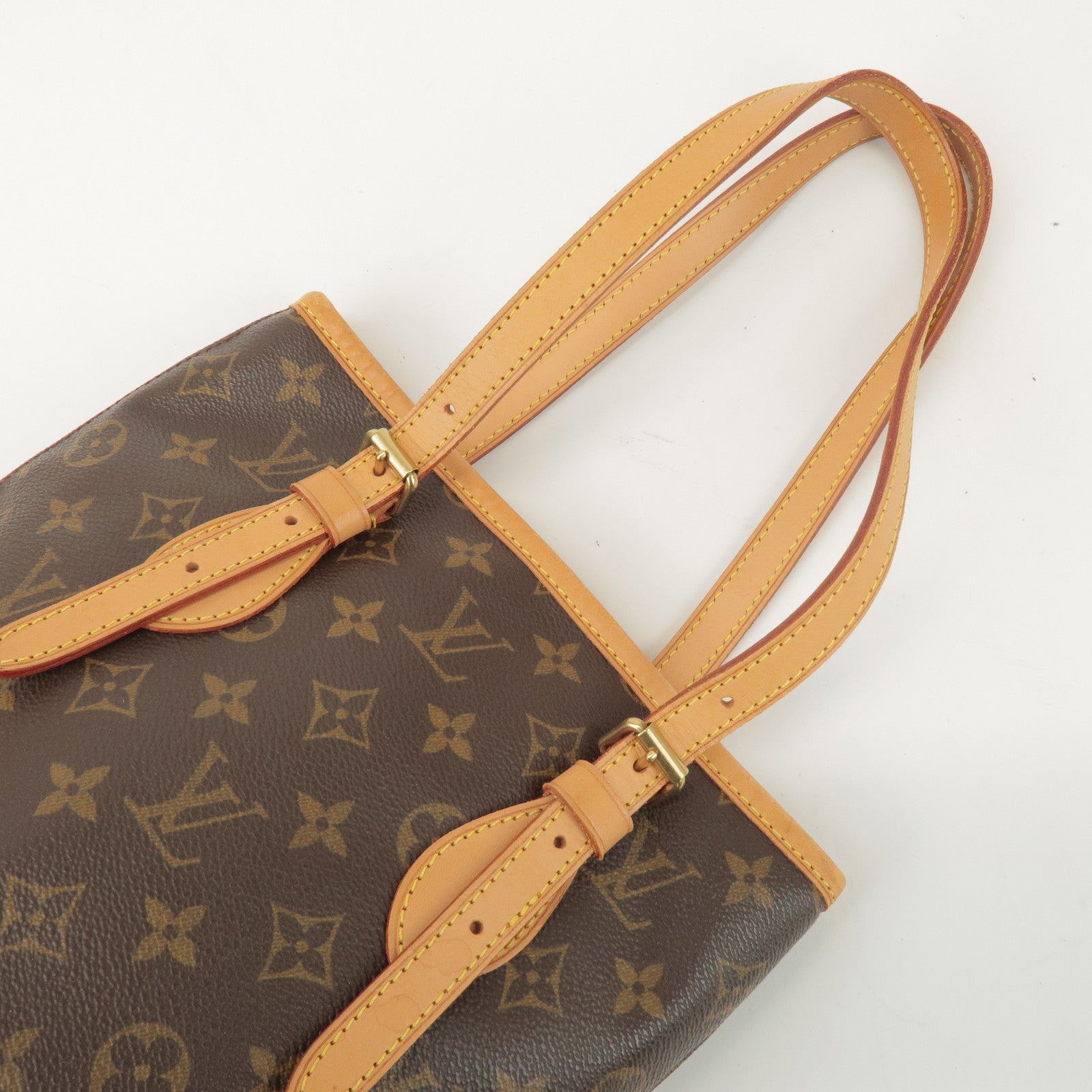 Louis Vuitton Monogram Canvas Bucket PM Hand Bag Brown M42238