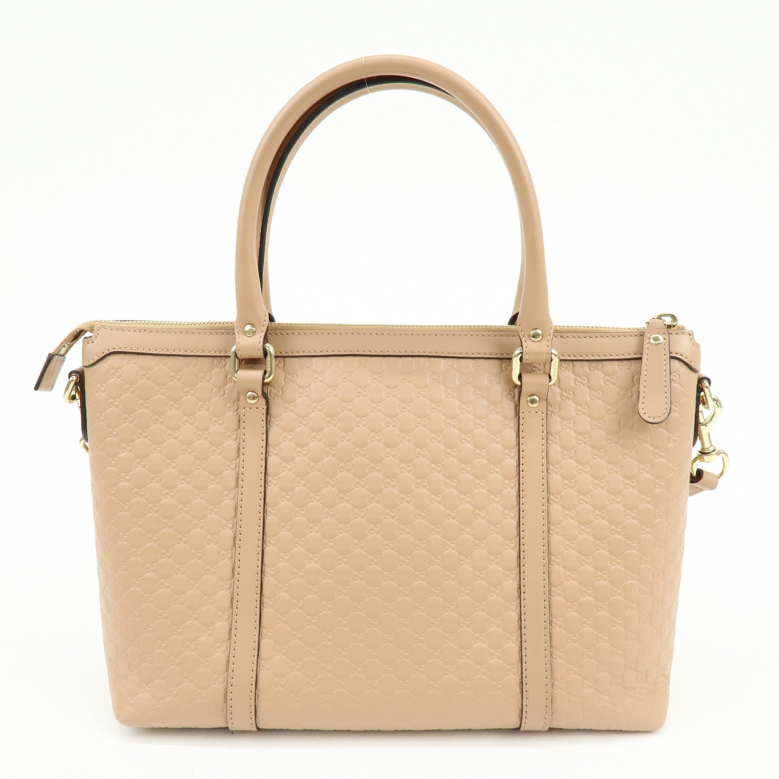 GUCCI Microguccissima Leather 2Way Shoulder Bag Pink Beige 449656